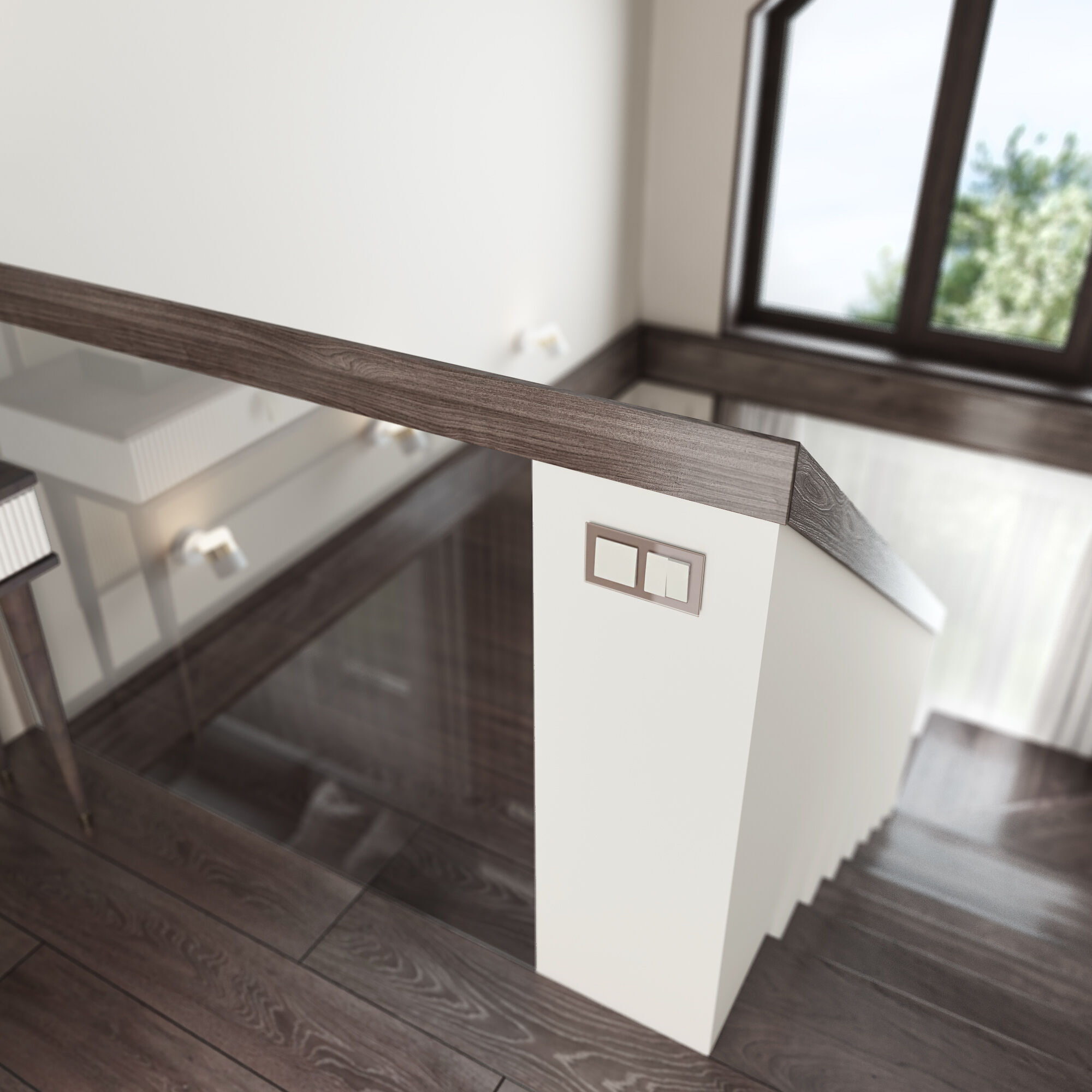 Перекрестный переключатель двухклавишный (слоновая кость) Werkel