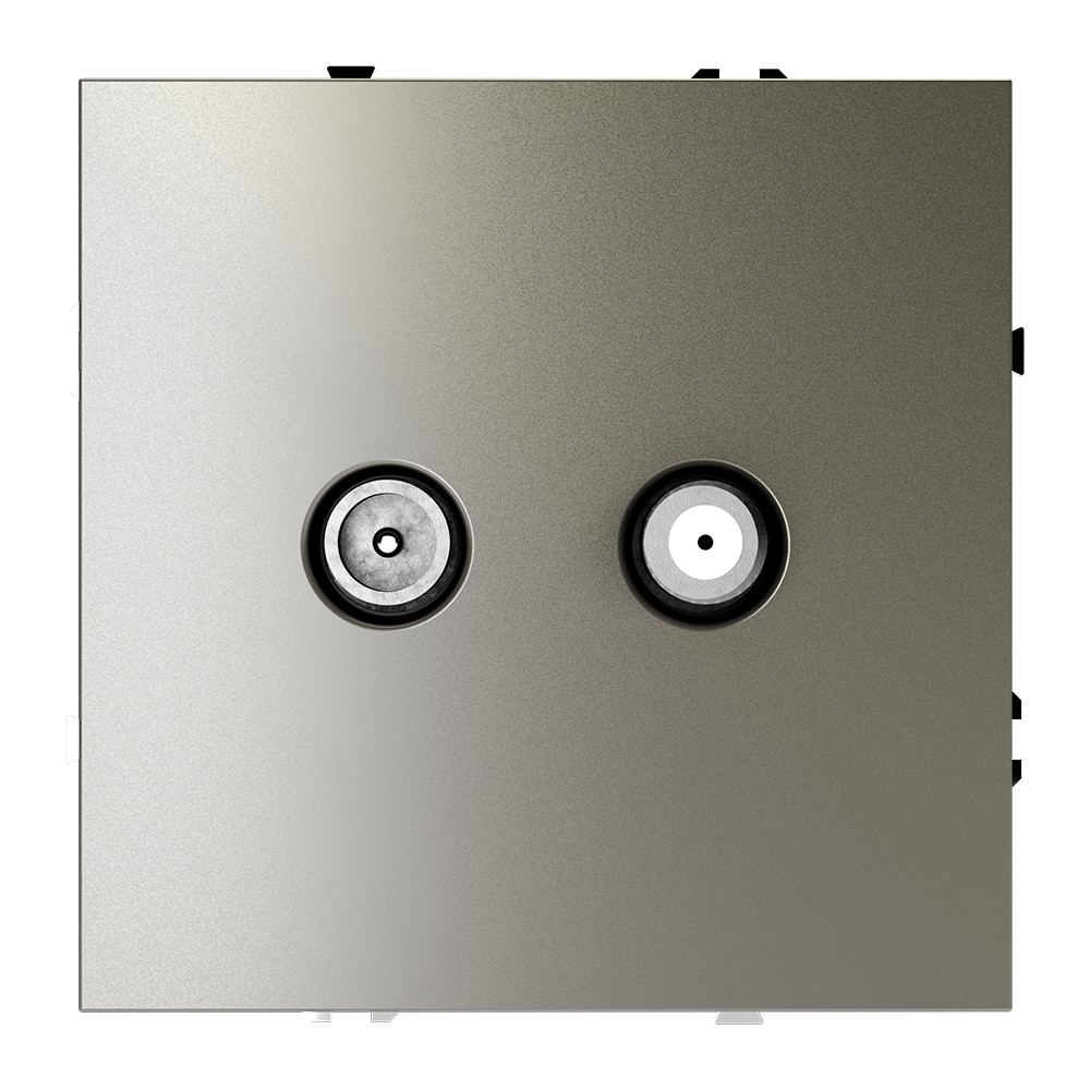 Розетка телевизионная встраиваемая VOLTUM S70 оконечная TV+SAT, (шелк)