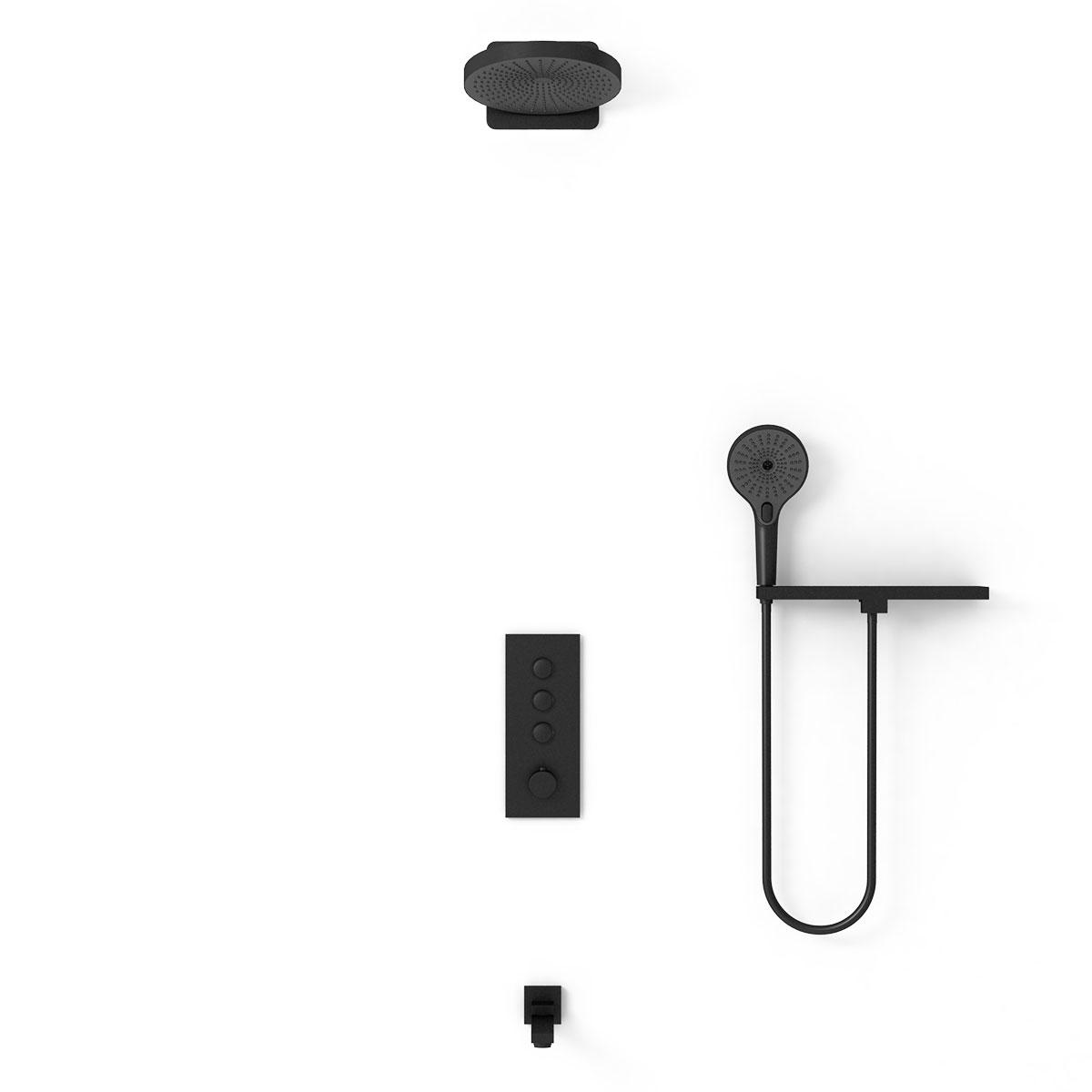 Душевая система Vincea VSFW-433TI1RMB встраиваемая в стену цвет черный матовый