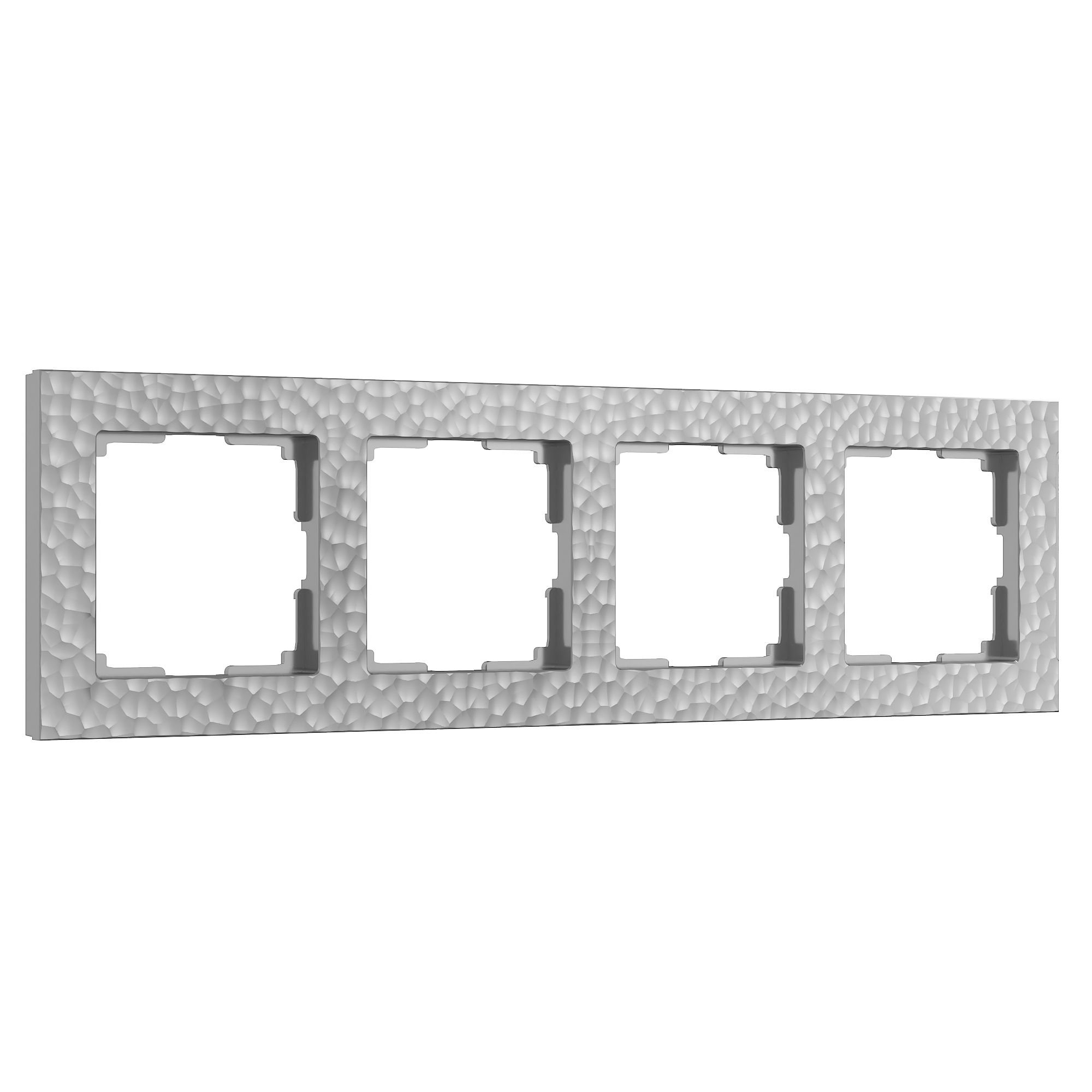 Рамка на 4 поста Hammer (серебряный) Werkel