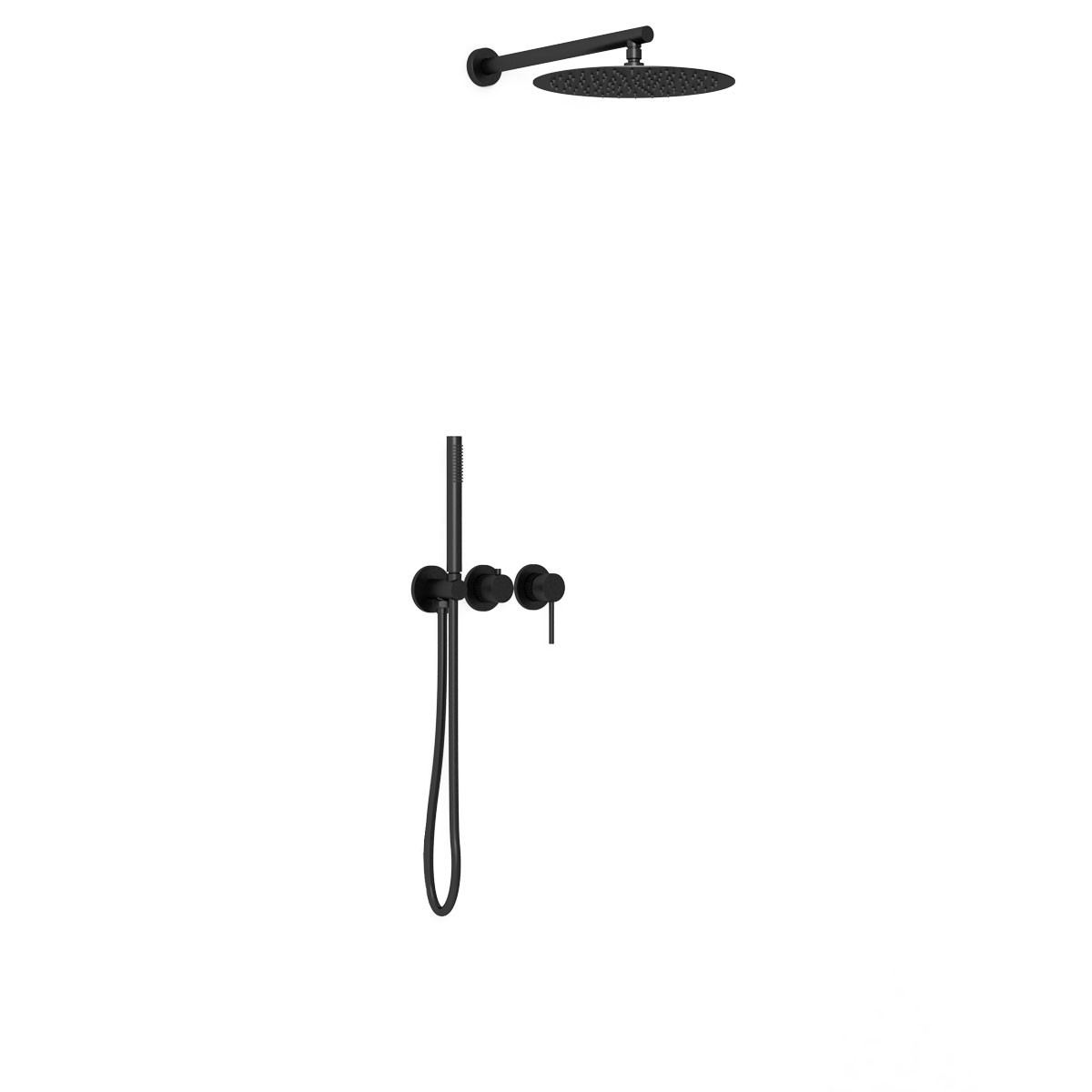 Душевая система Vincea VSFW-4G01MB встраиваемая в стену цвет черный матовый