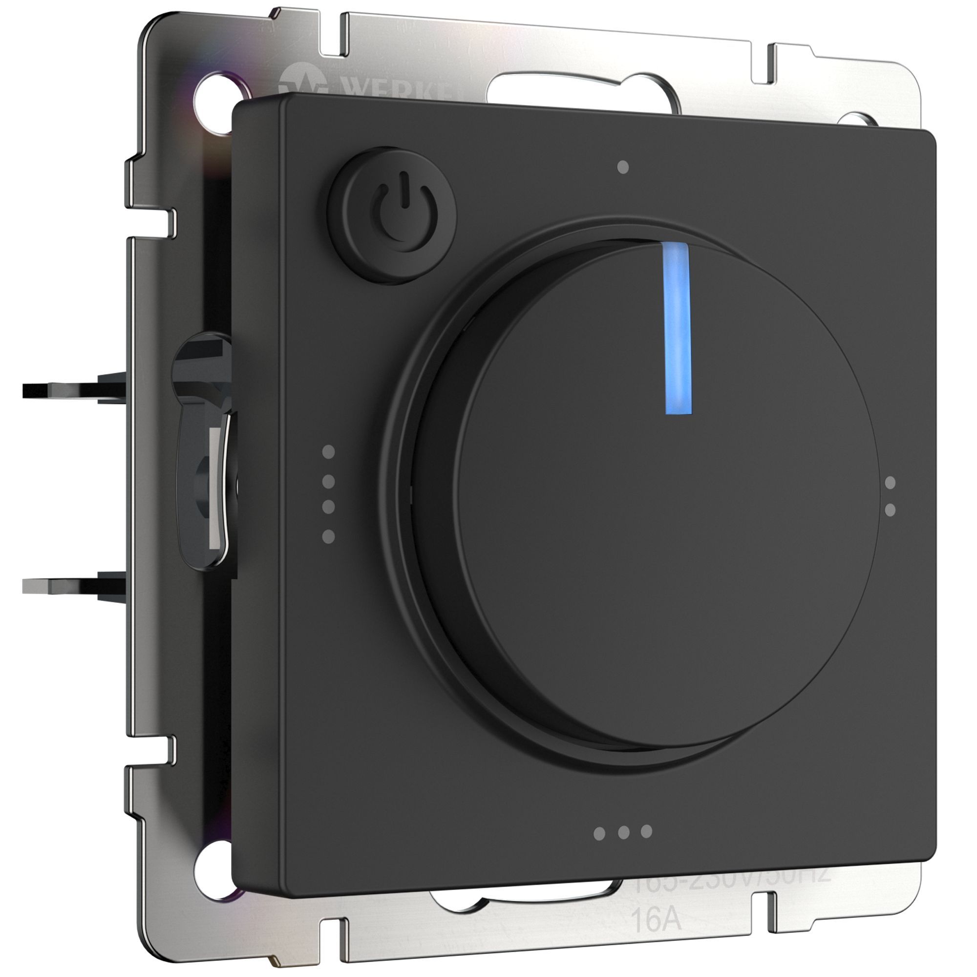 Терморегулятор электромеханический для теплого пола (черный матовый) Werkel