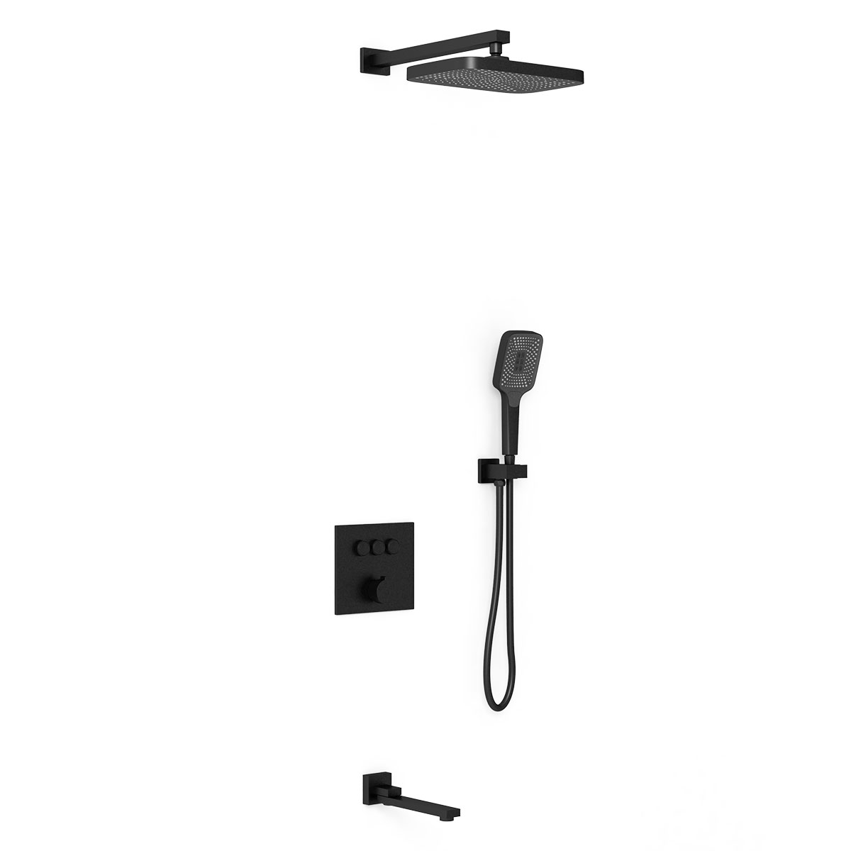 Душевая система Vincea VSFW-4311MB встраиваемая в стену цвет черный матовый