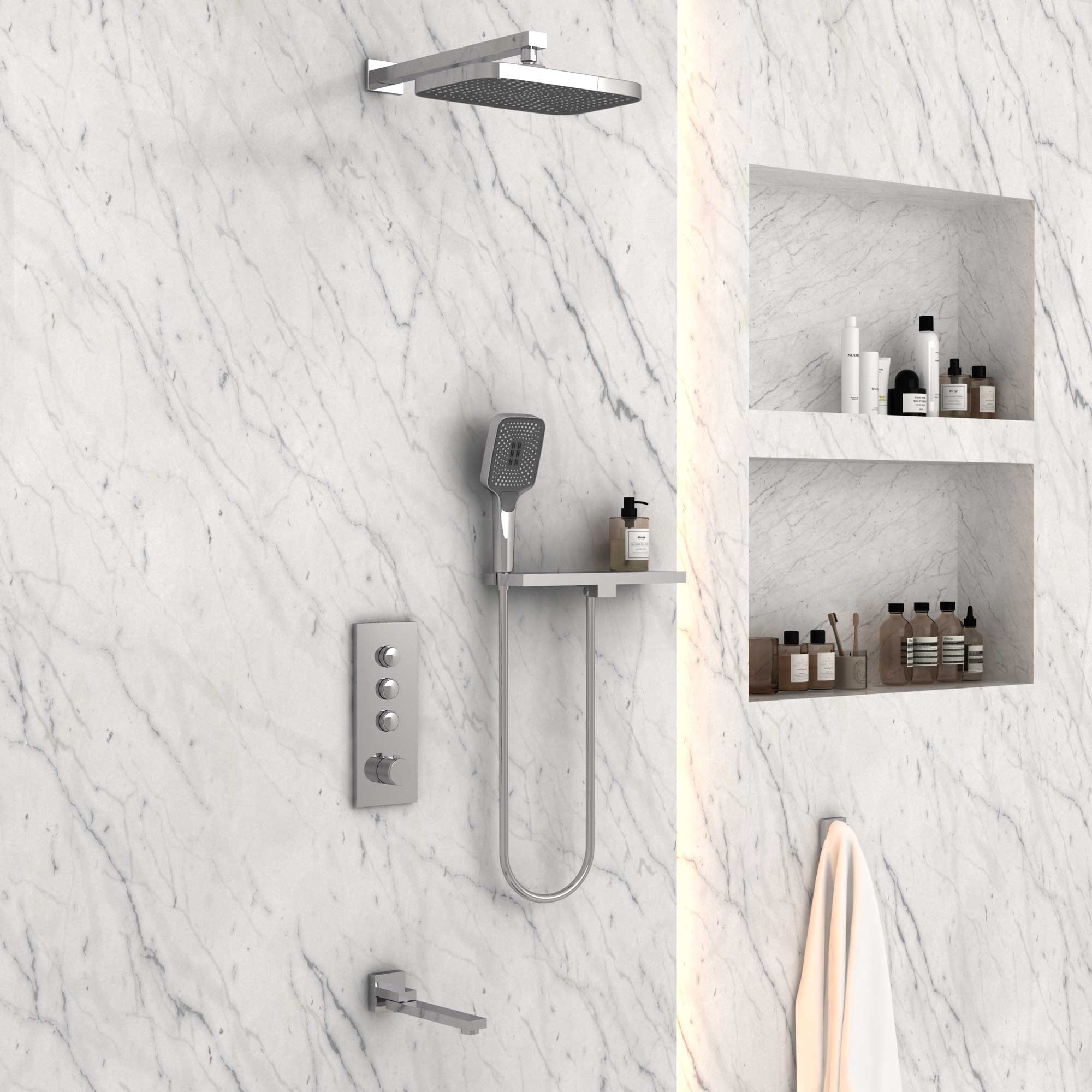 Душевая система Vincea VSFW-431T1RCH встраиваемая в стену цвет хром