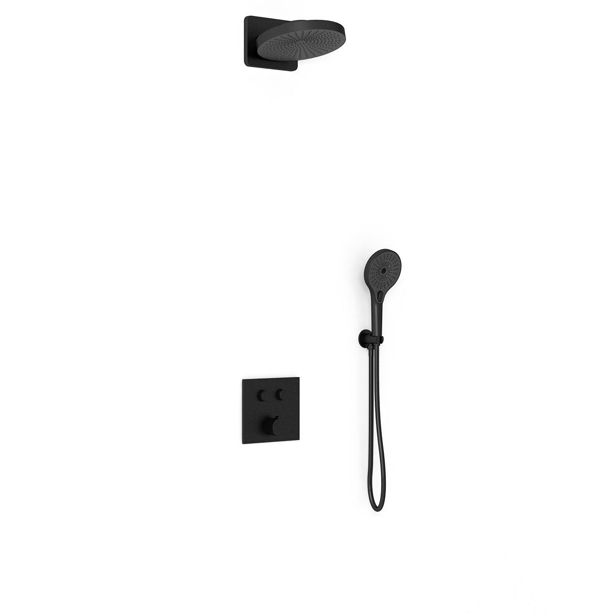 Душевая система Vincea VSFW-4I211MB встраиваемая в стену цвет черный матовый