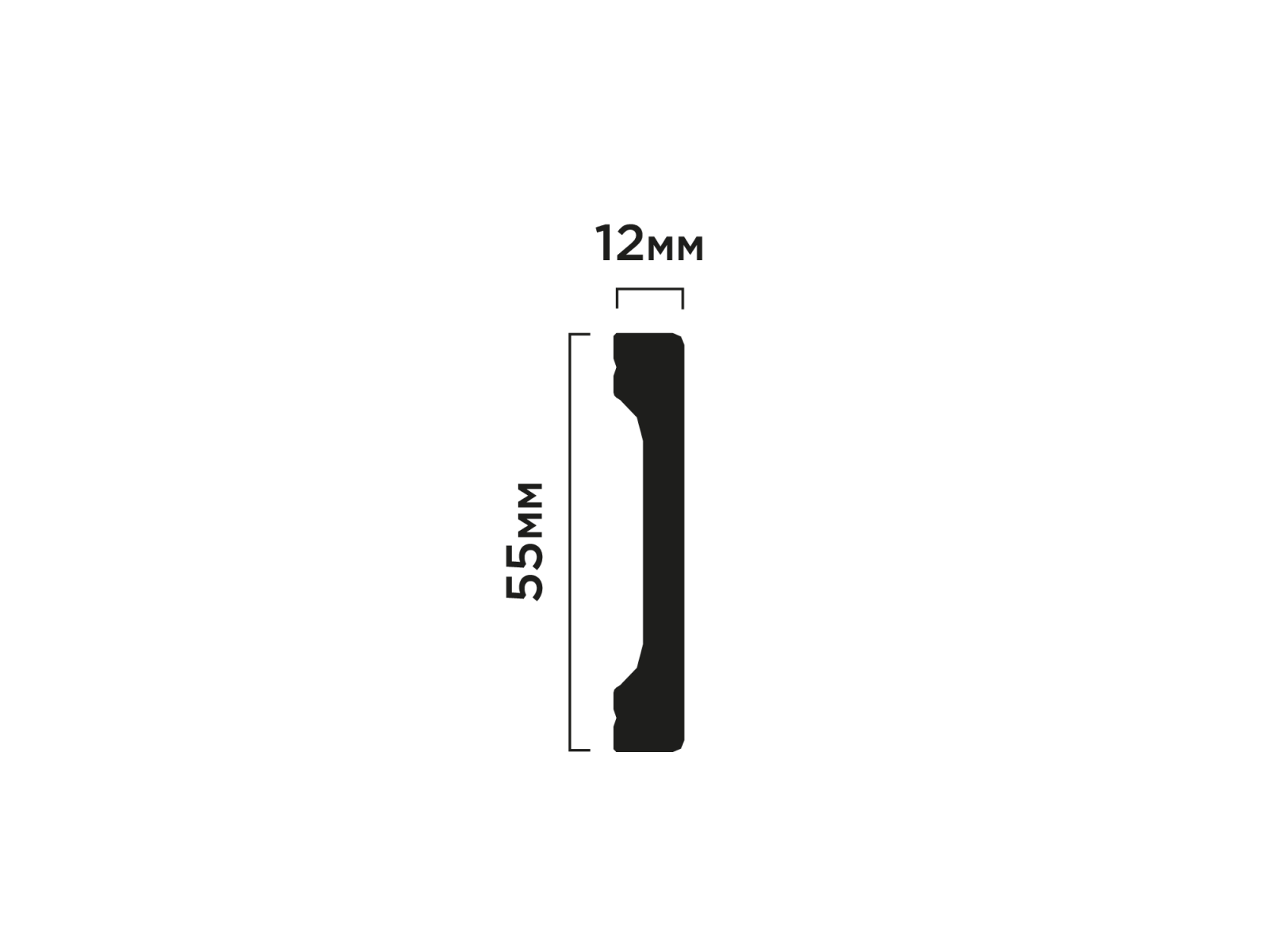 Напольный плинтус B55V1 HIWOOD