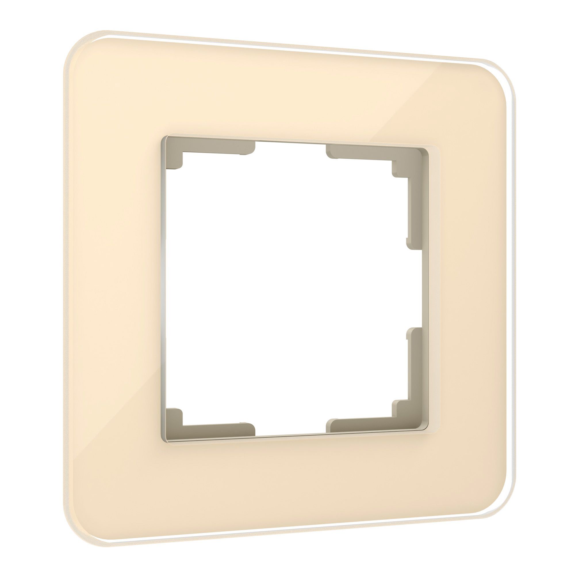 Рамка из стекла на 1 пост Elite айвори Werkel