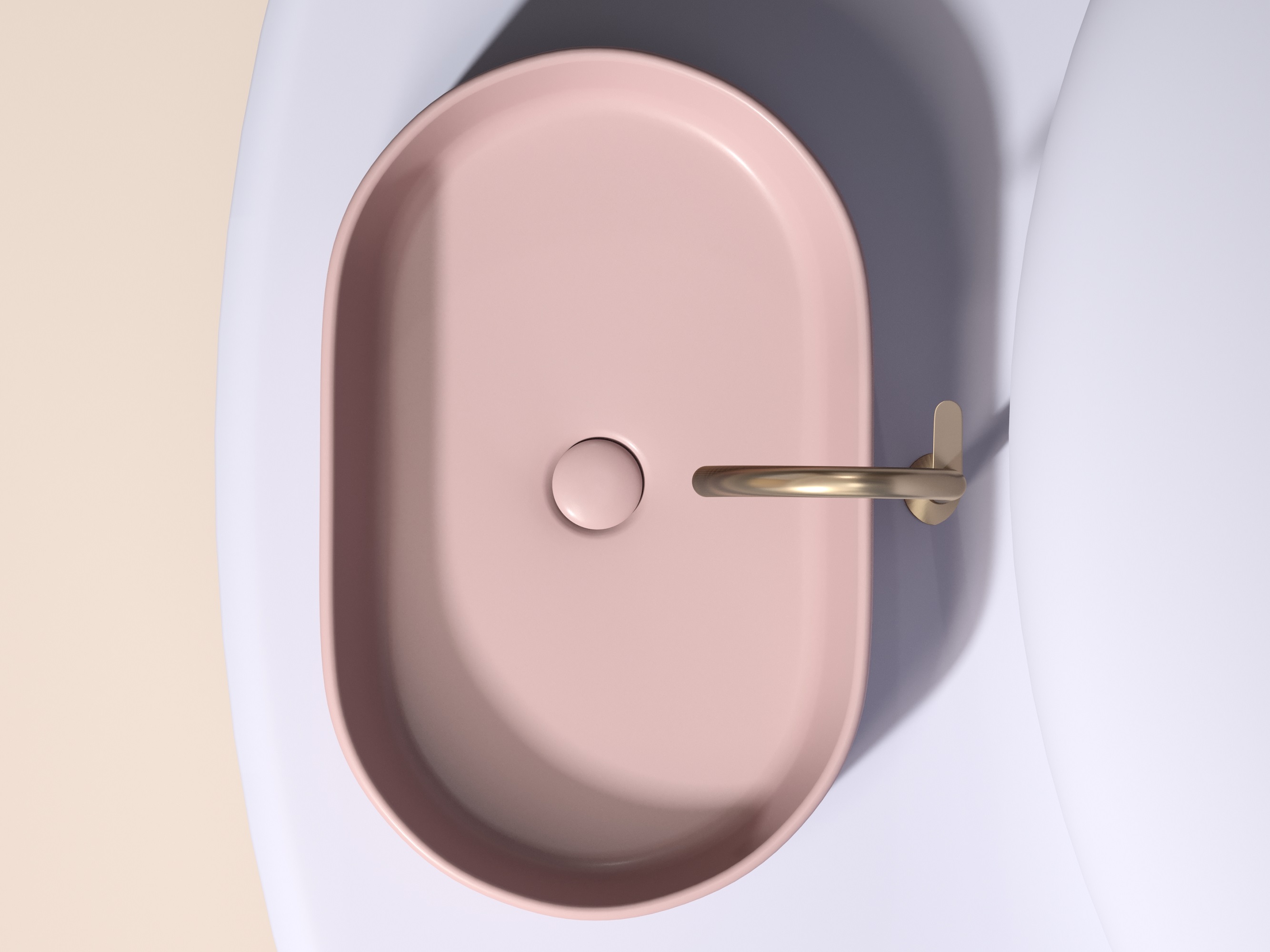 Умывальник чаша накладная овальная CN6048MP