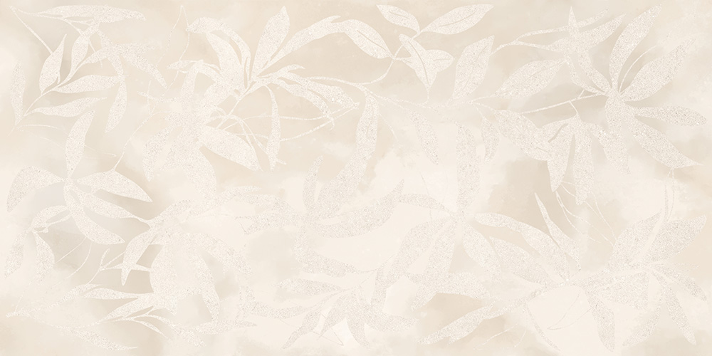 60x120 ArtWall Цветы Слоновая Кость Матовый