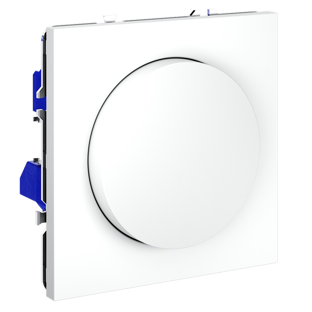 Светорегулятор встраиваемый VOLTUM S70 поворотно-нажимной 600 Вт, (белый матовый)