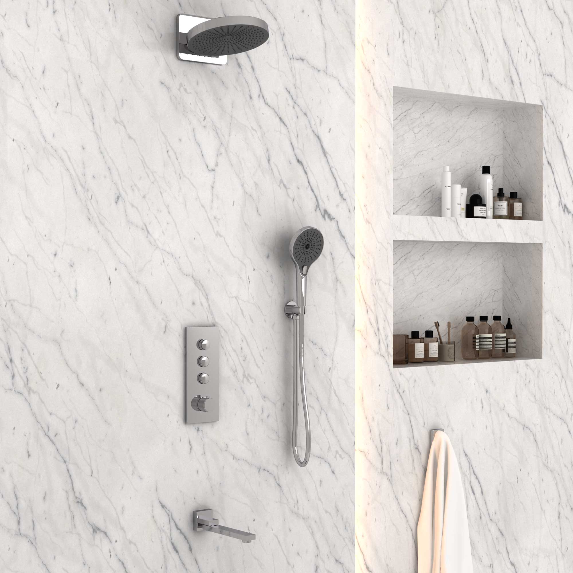 Душевая система Vincea VSFW-433TI1CH встраиваемая в стену цвет хром