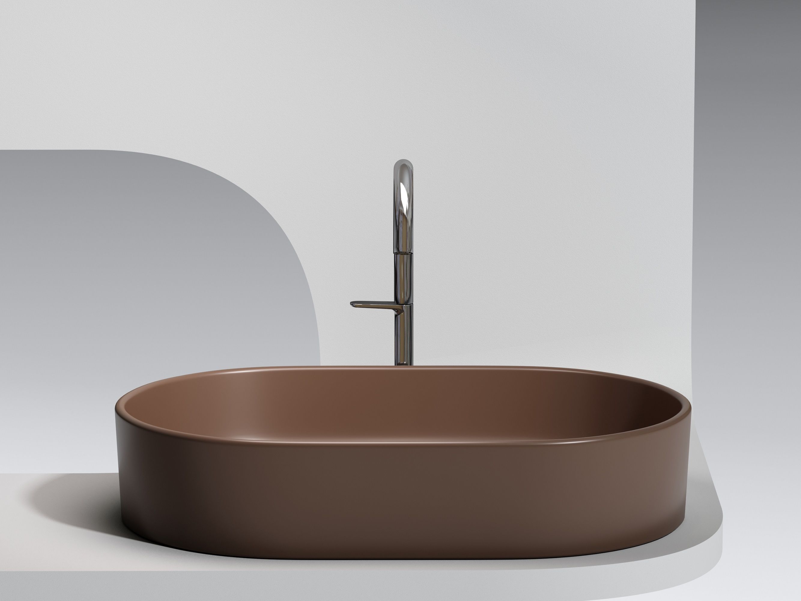 Умывальник чаша накладная овальная CN6048MDB