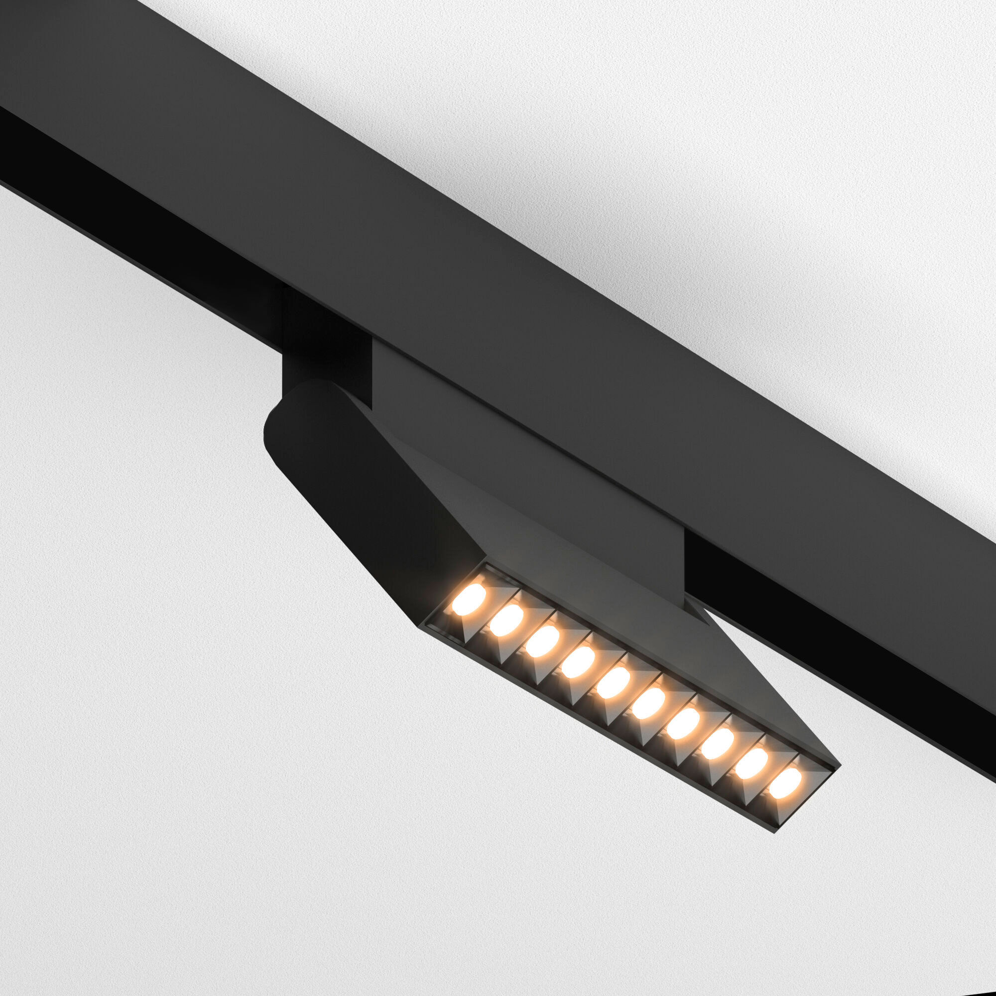 Slim Magnetic HL02 Трековый поворотный светильник 12W 3000K черный