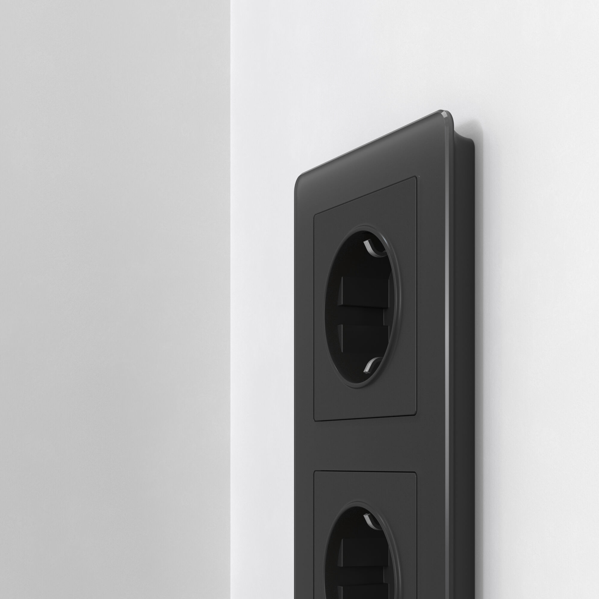 Рамка на 3 поста Acrylic черный Werkel