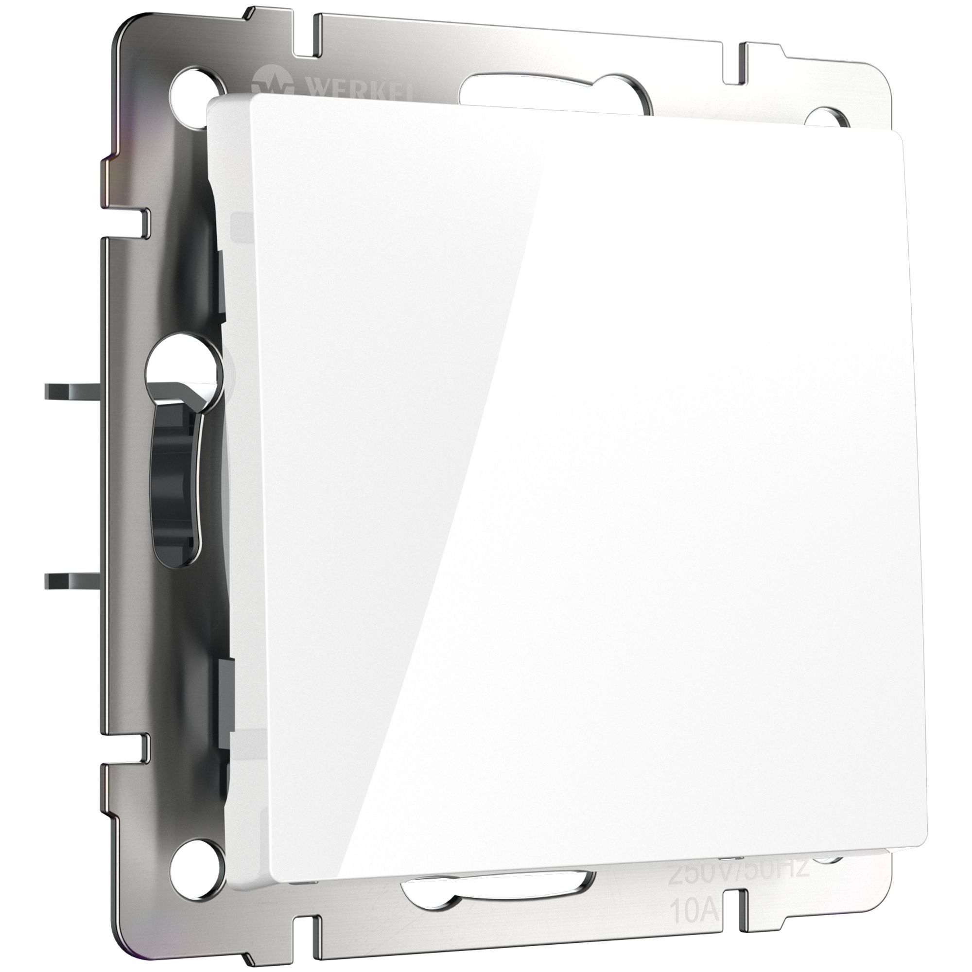 Выключатель одноклавишный (белый глянцевый) Werkel