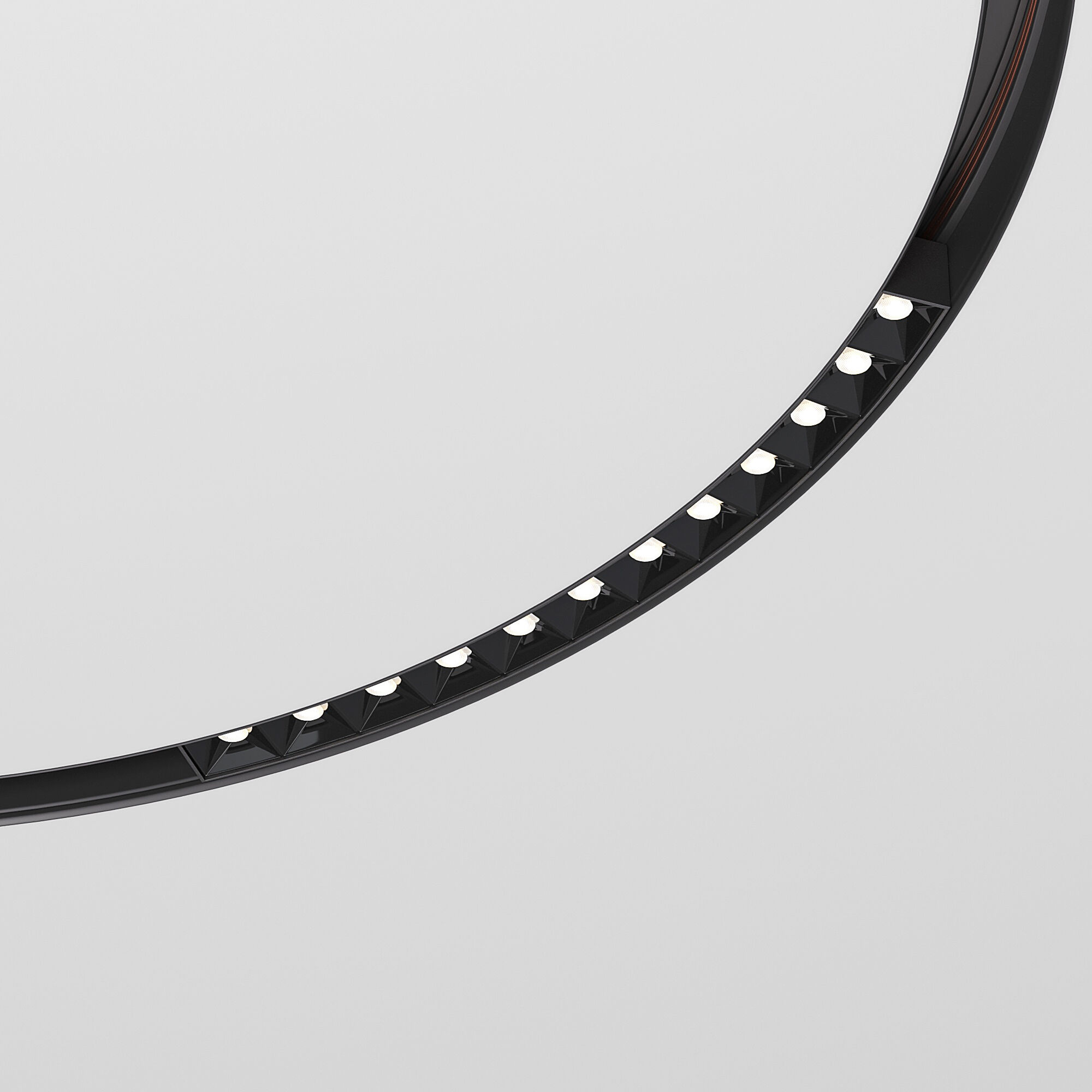 Slim Magnetic Трековый светильник для радиусного шинопровода 12W 4200K Intenso чёрный Ø800мм