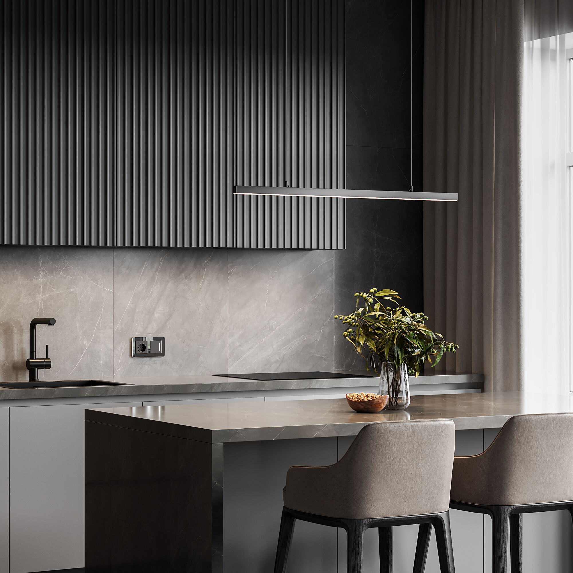 Slim Magnetic Трековый светильник 30W 4000K Milo (чёрный)