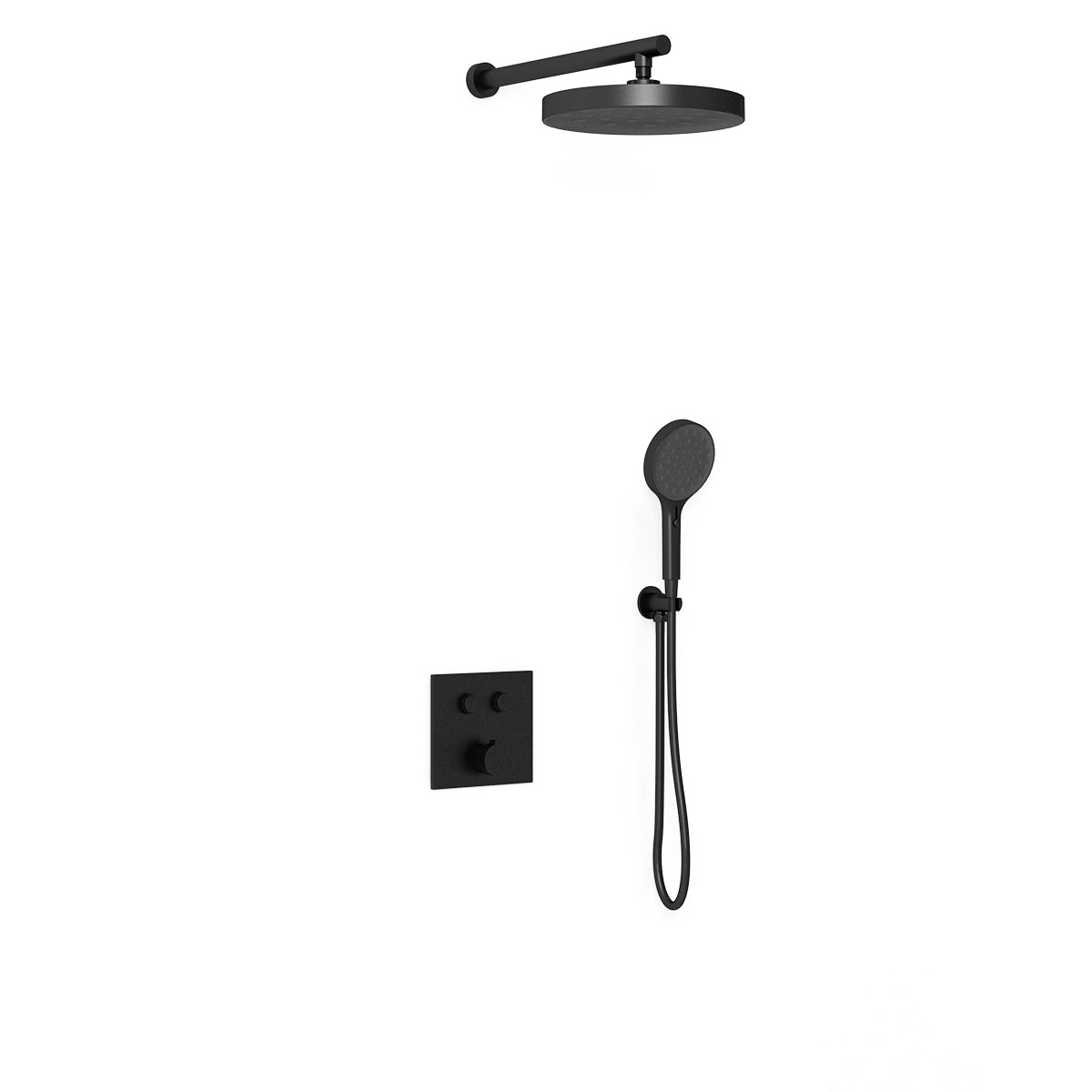 Душевая система Vincea VSFW-4I212MB встраиваемая в стену цвет черный матовый