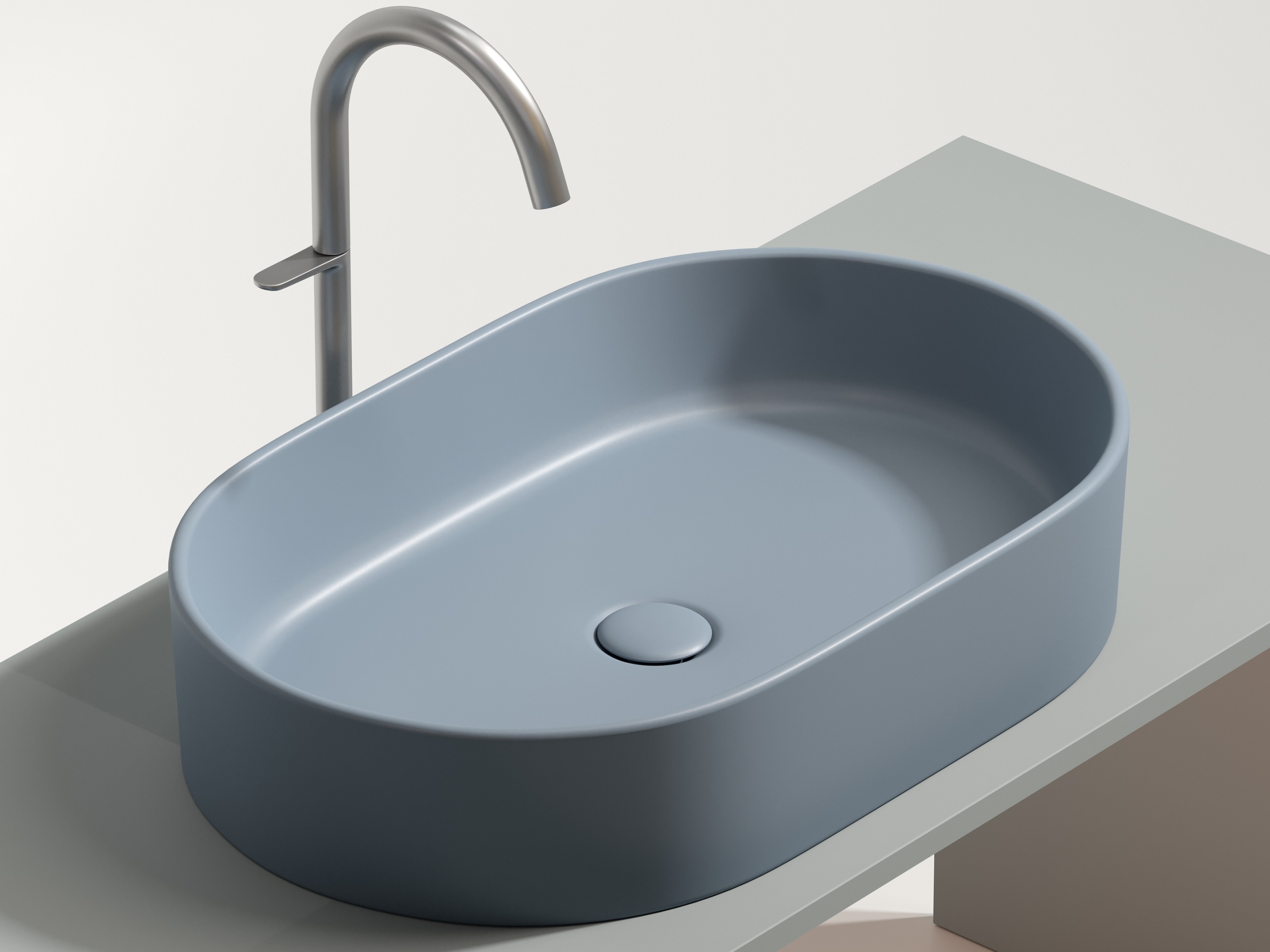 Умывальник чаша накладная овальная CN6048MHL