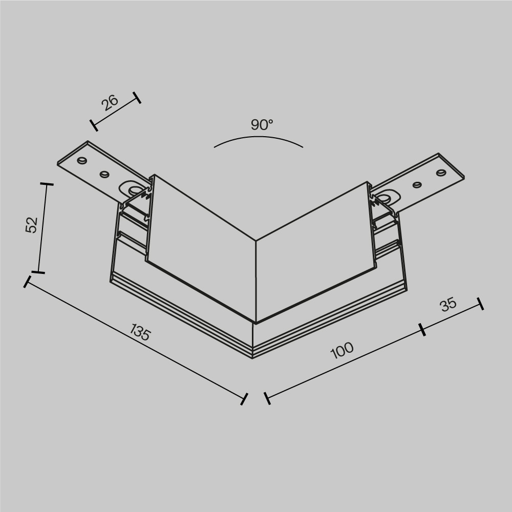 Коннектор угловой Exility накладной белый Maytoni TRA034HCL-41W