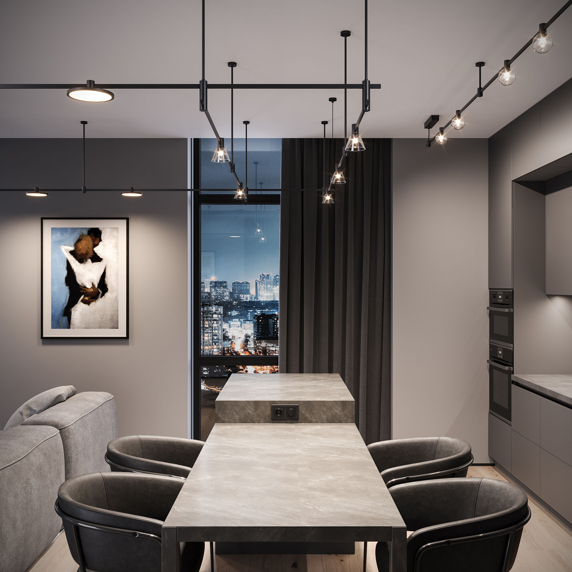 Esthetic Magnetic Трековый светильник 3W 3000K чёрный