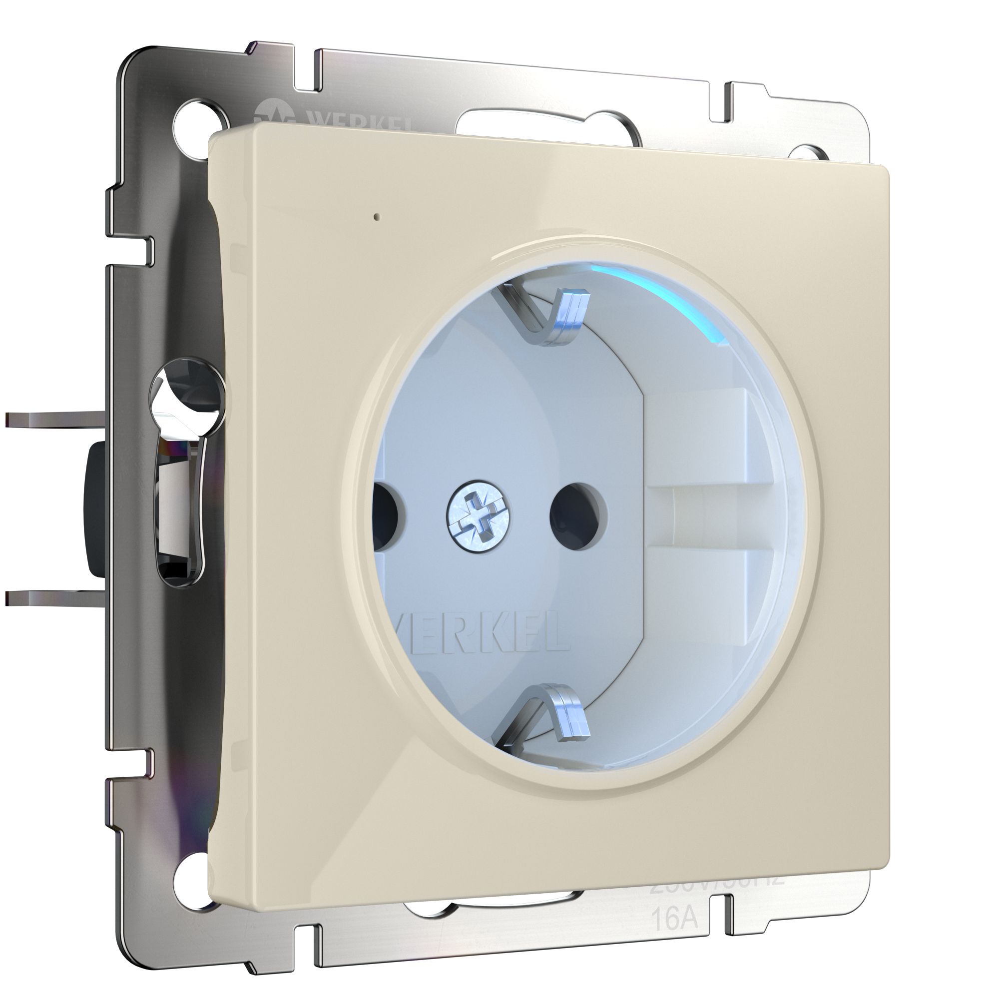 Розетка с подсветкой (слоновая кость) Werkel