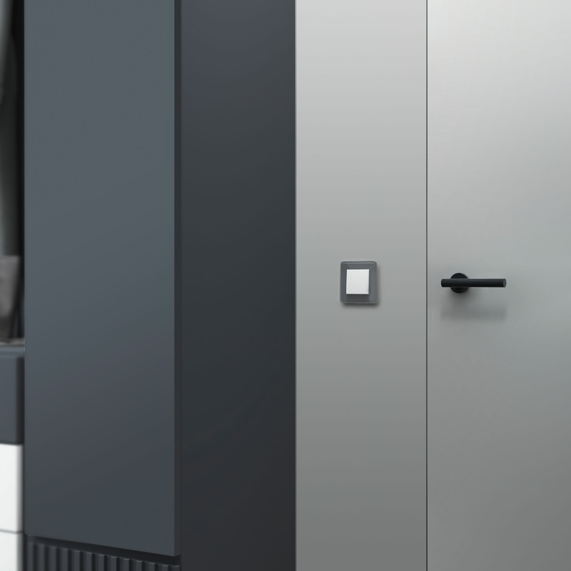 Выключатель одноклавишный проходной (белый матовый) Werkel