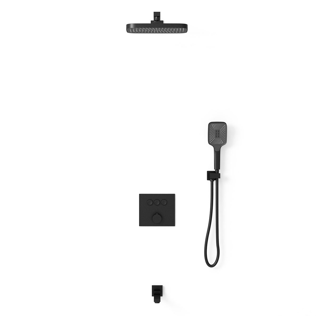 Душевая система Vincea VSFW-4311MB встраиваемая в стену цвет черный матовый