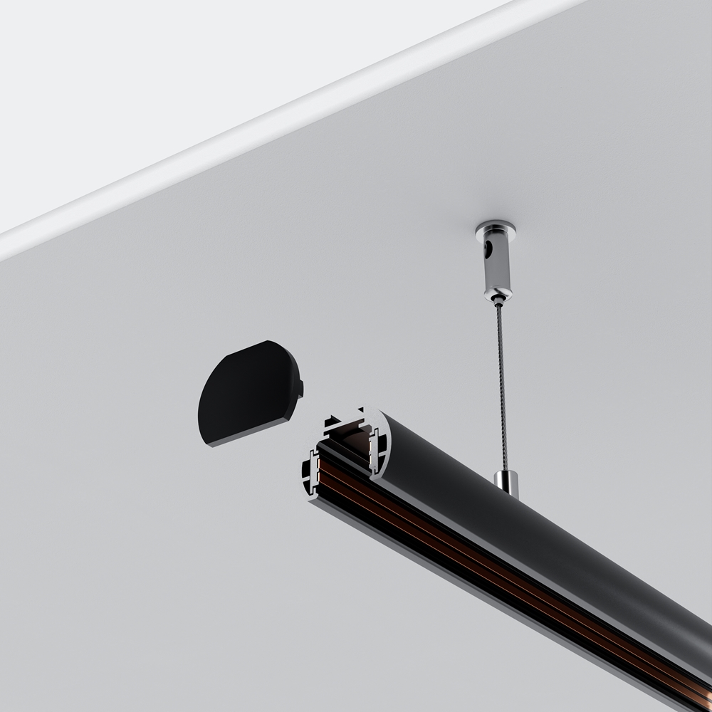 Шинопровод 2м Exility низкопрофильный подвесной круглый Maytoni TRXM034-R-412B