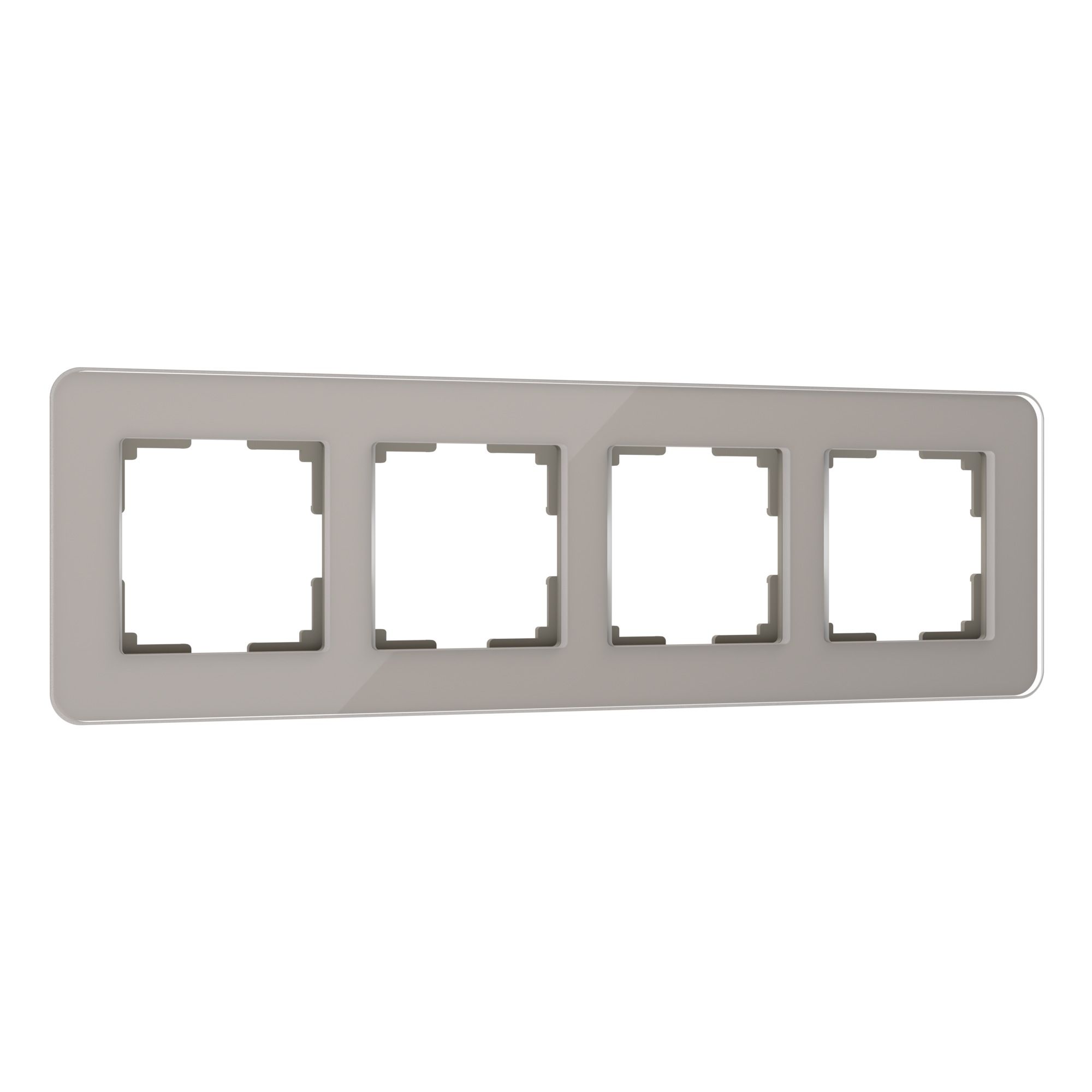 Рамка из стекла на 4 поста Elite дымчатый Werkel