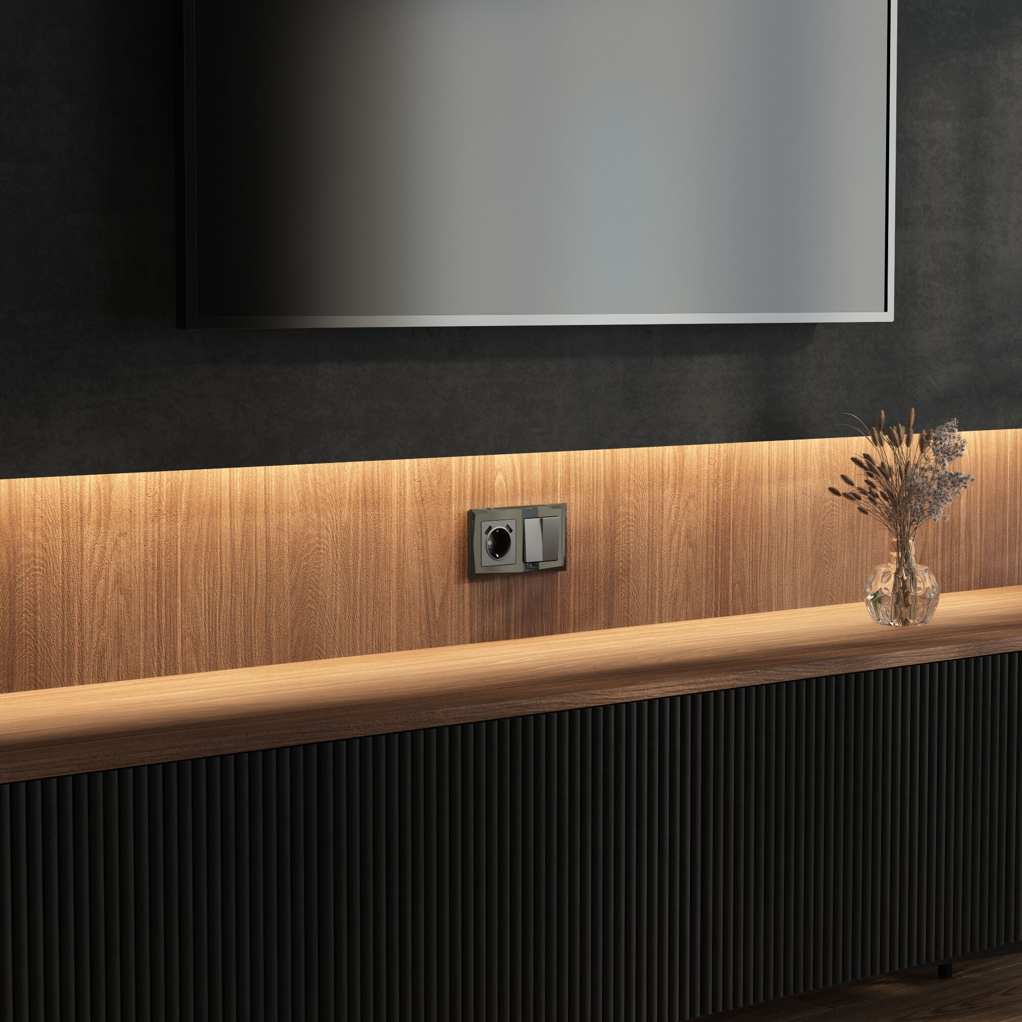 Рамка на 2 поста (черный) Werkel