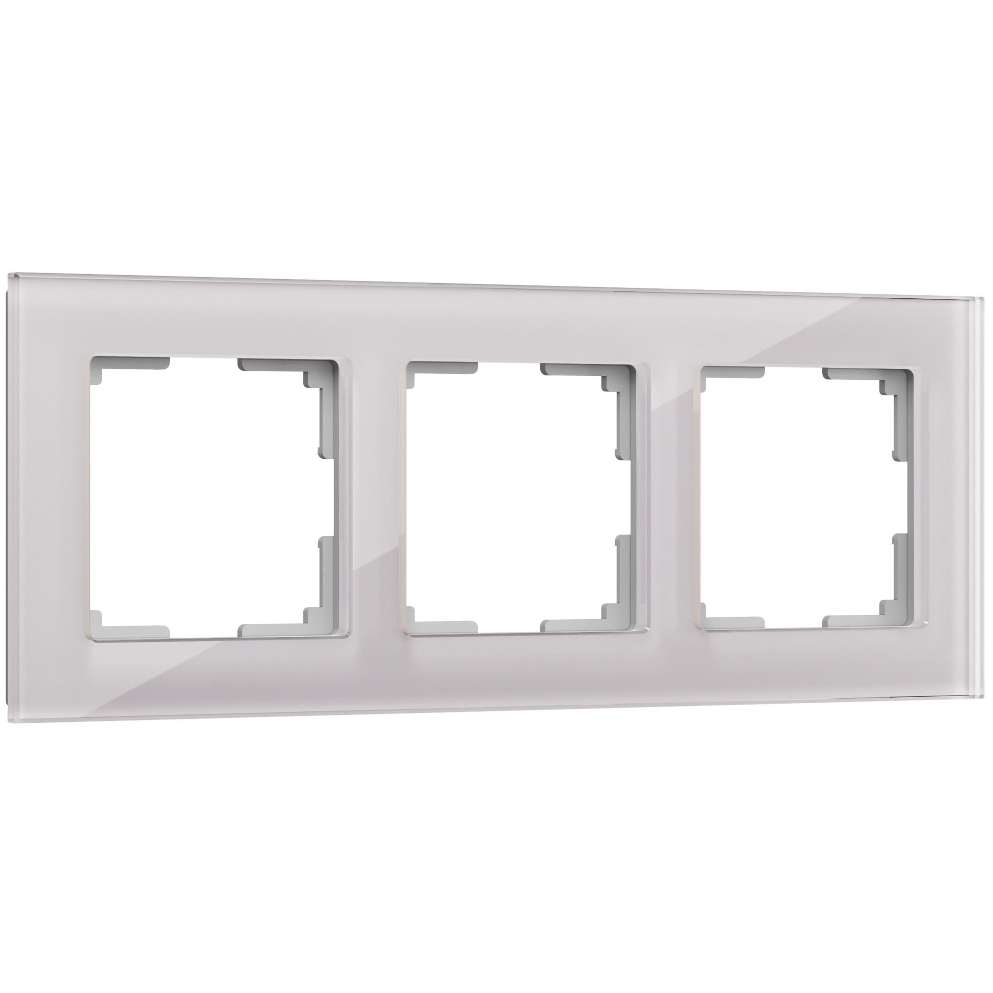 Рамка на 3 поста (дымчатый,стекло) Werkel