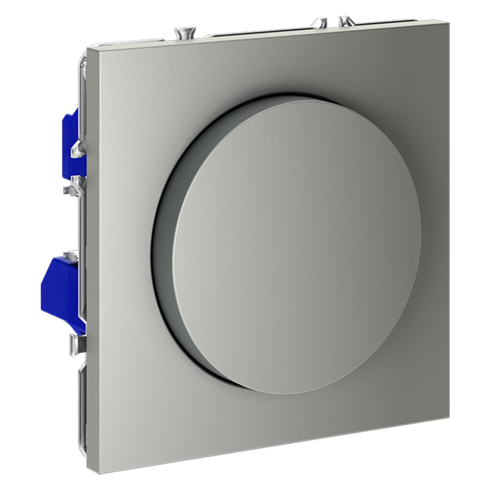 Светорегулятор встраиваемый VOLTUM S70 поворотно-нажимной 600 Вт, (сталь)