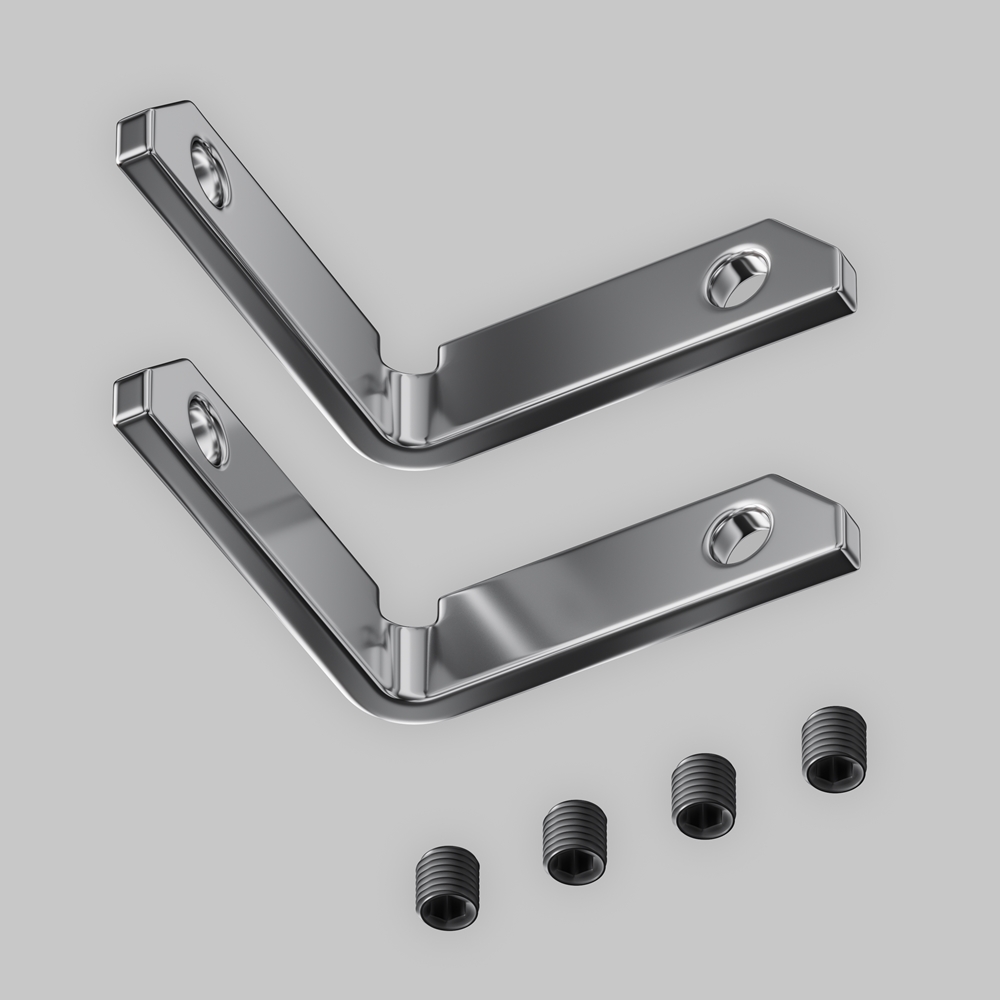 Комплект уголков вертикальных (2соединителя + 4 винта) для профиля TRA034ICL-MP-1