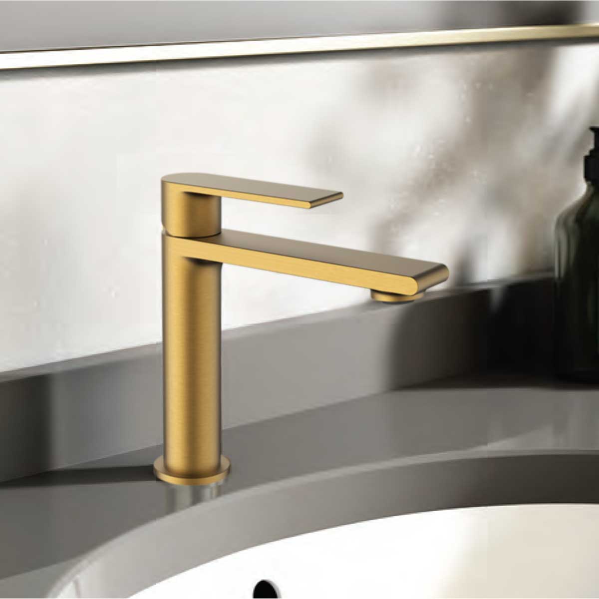 Смеситель Vincea Vogue VBF-1V1BG на раковину брашированное золото