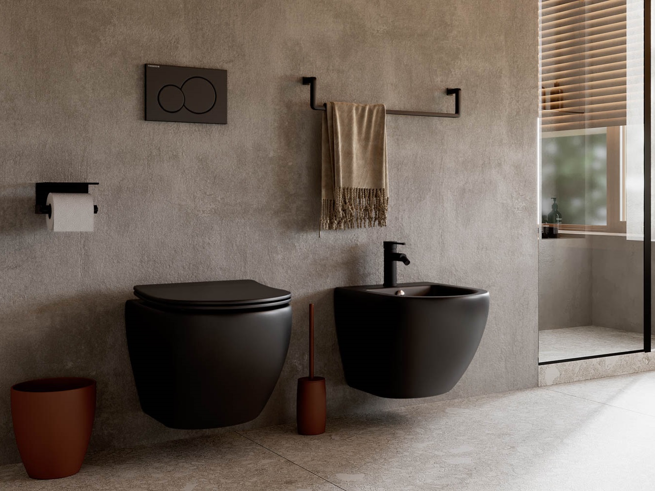 Подвесной унитаз Metropol Rimless CN4002MB