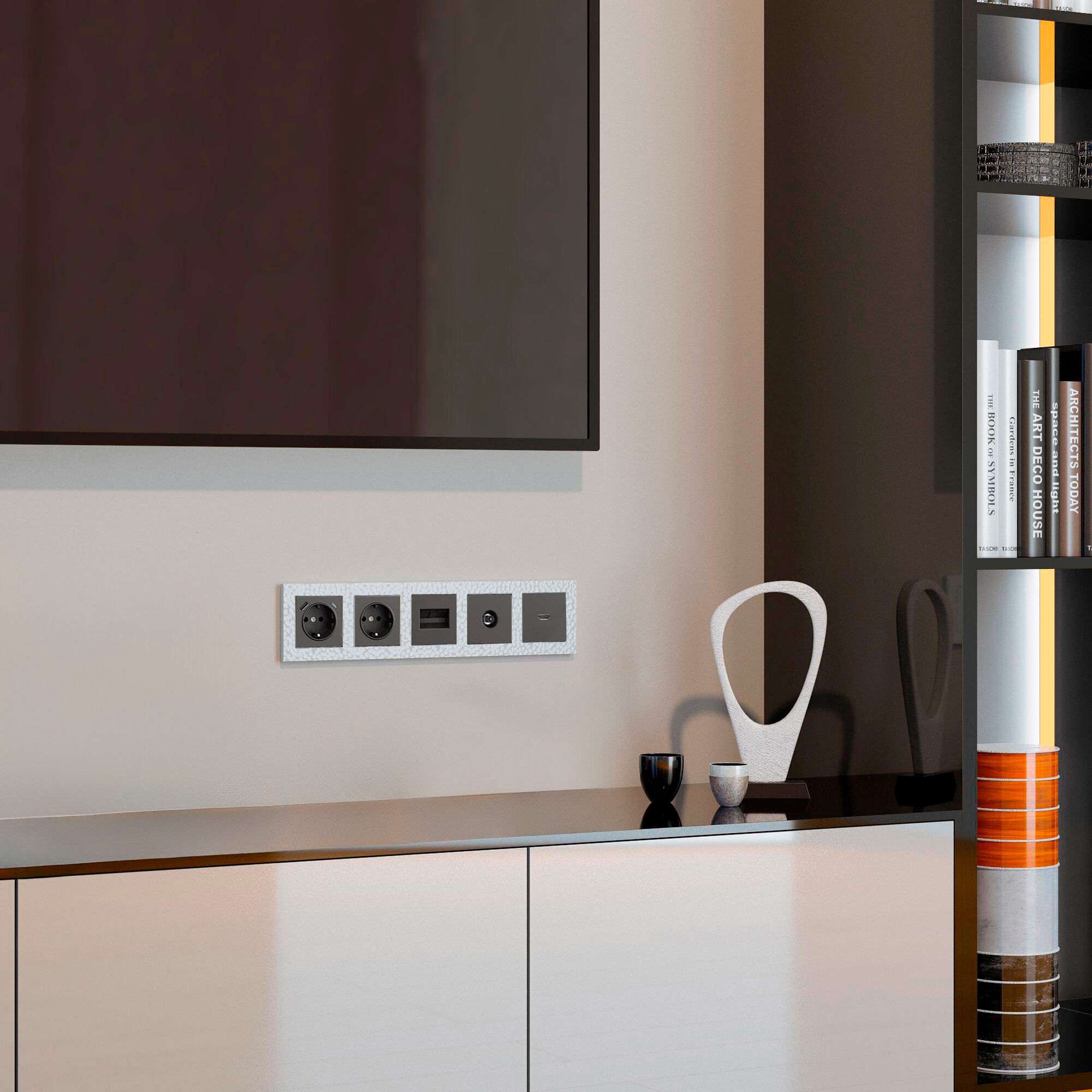 Рамка на 5 постов Hammer (белый) Werkel