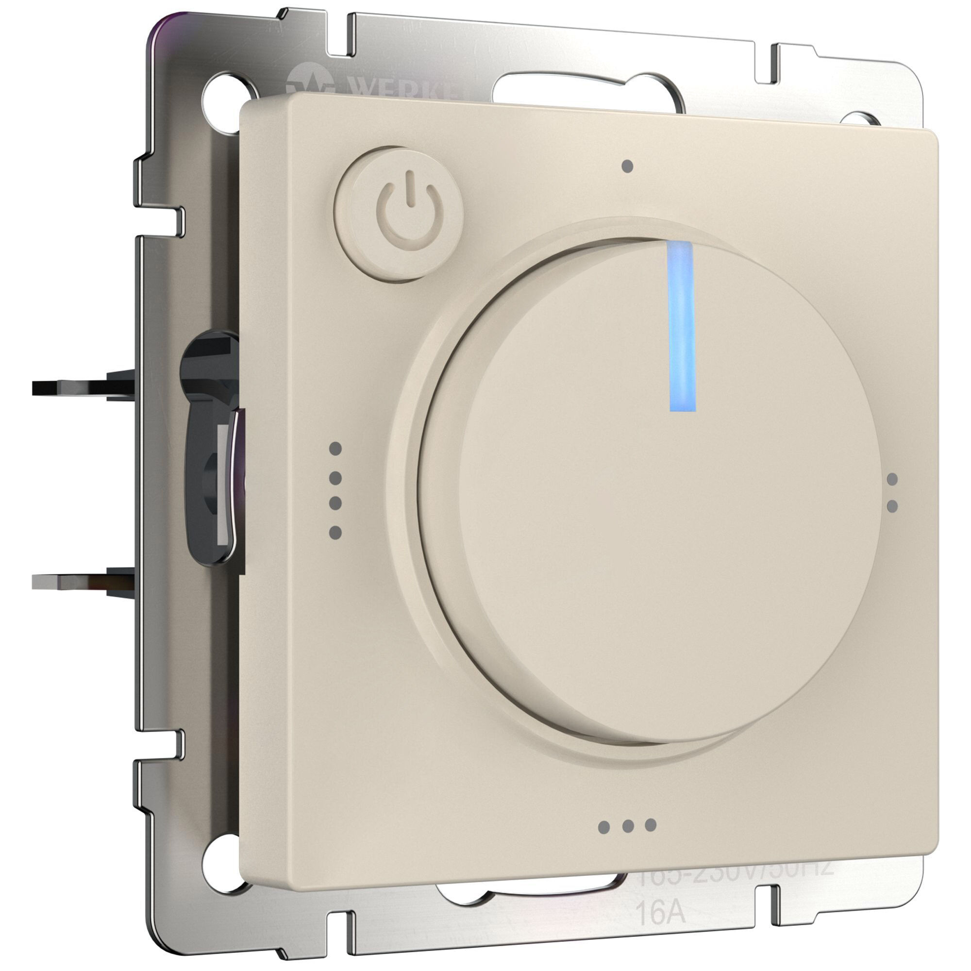 Терморегулятор электромеханический для теплого пола (айвори матовый) Werkel