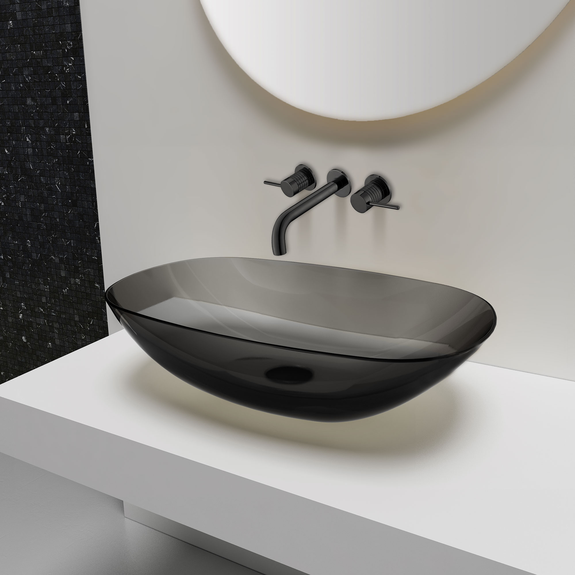 Смеситель Vincea Groove VBFW-4G1MB настенный черный