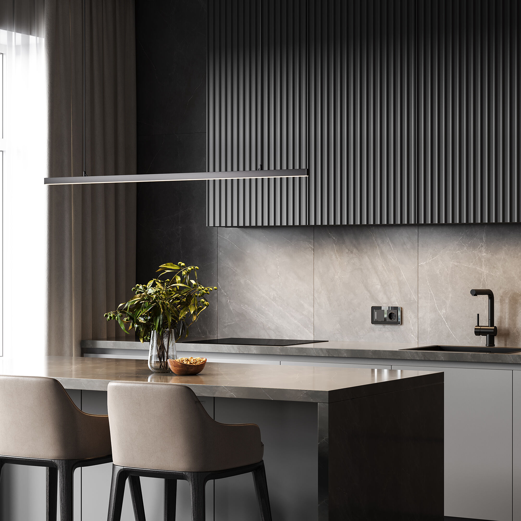 Slim Magnetic Трековый светильник 40W 4000K Milo (чёрный)