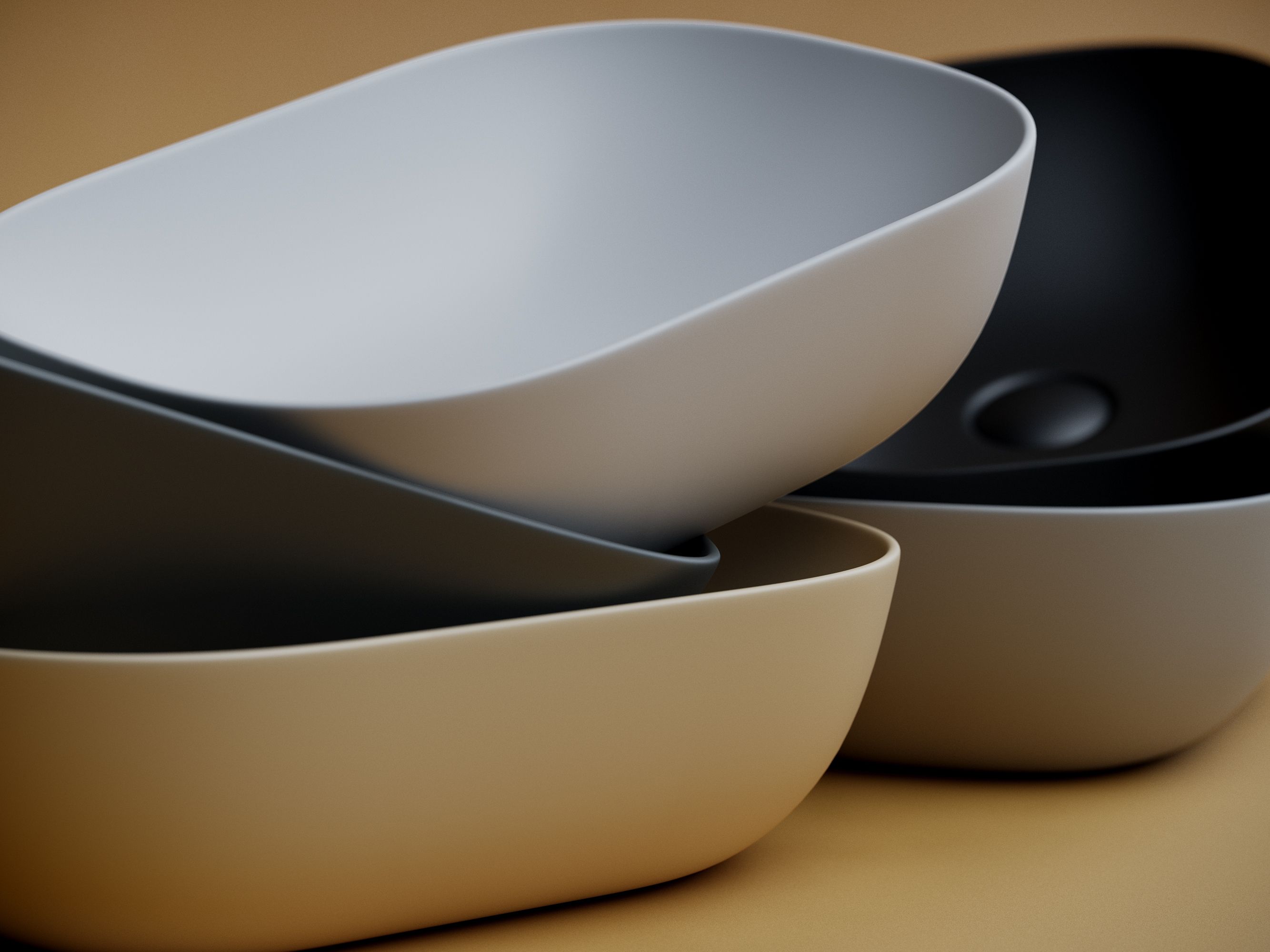 Умывальник чаша накладная прямоугольная CN6009MDH