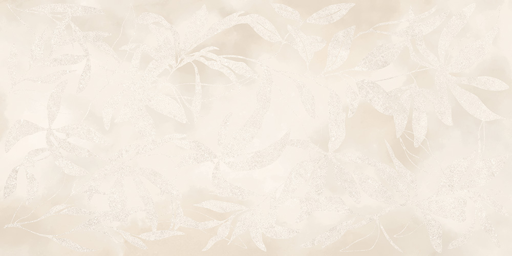 60x120 ArtWall Цветы Слоновая Кость Матовый