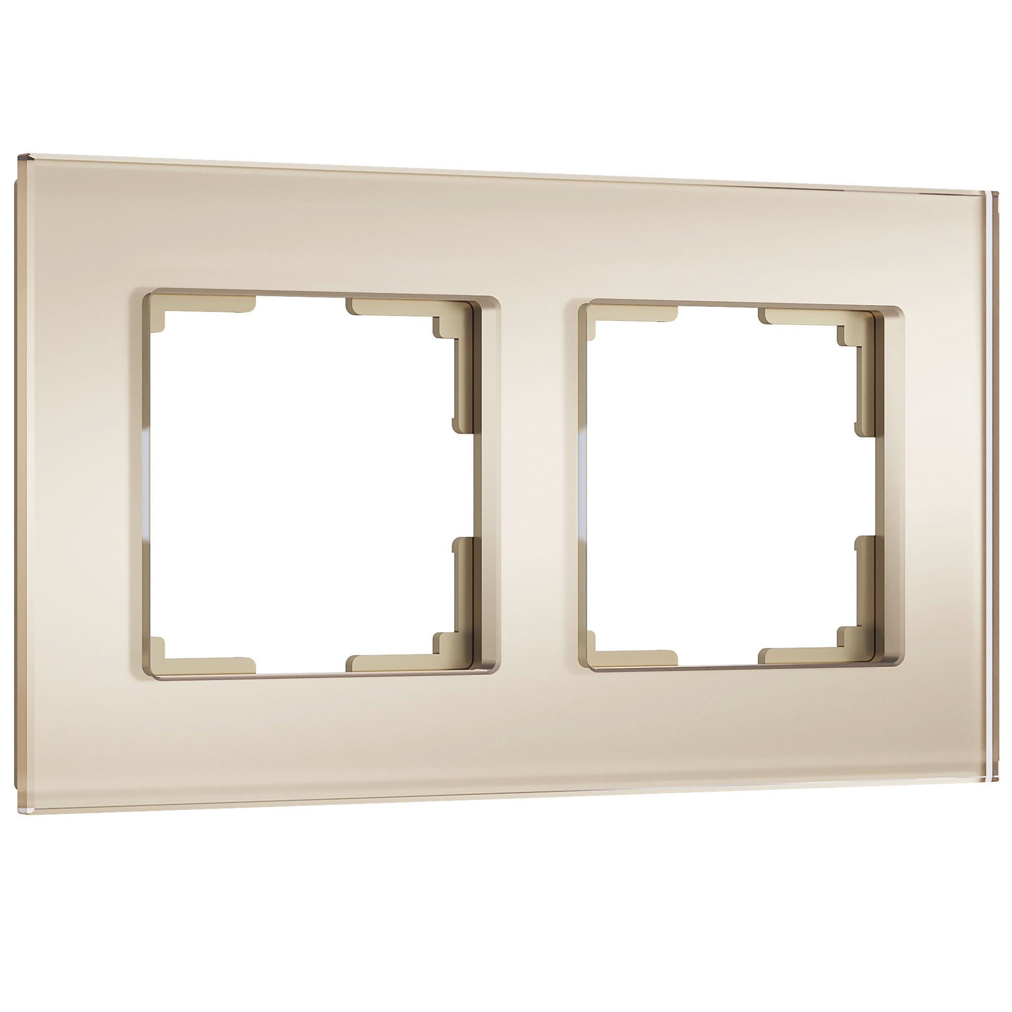 Рамка на 2 поста Senso (шампань, стекло soft-touch) Werkel