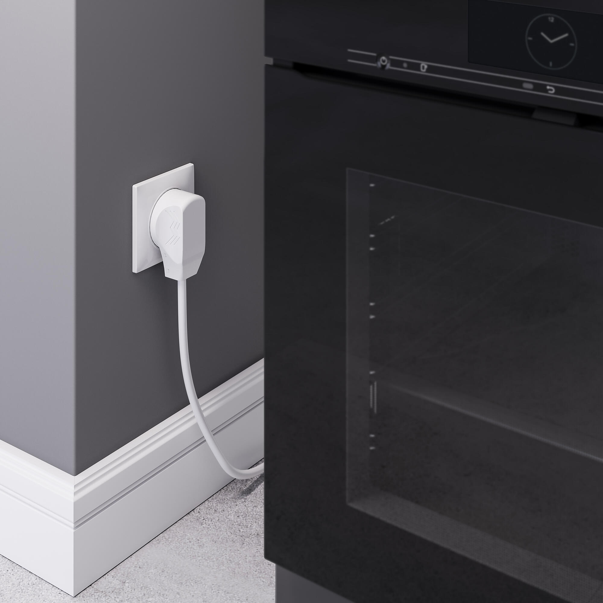 Розетка с вилкой для электроплиты 32А 250В (белый глянцевый) Werkel