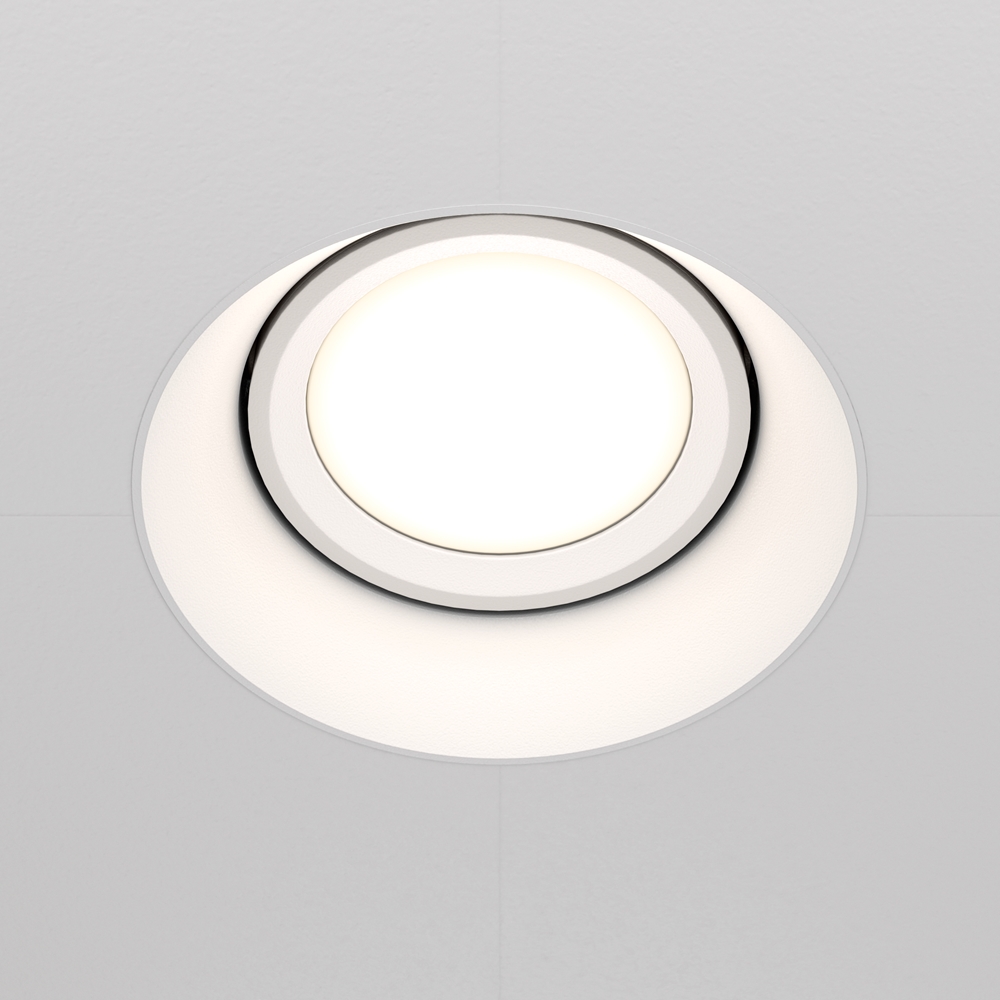 Встраиваемый светильник Maytoni Dot GU10 10Вт DL042-01-RD-W