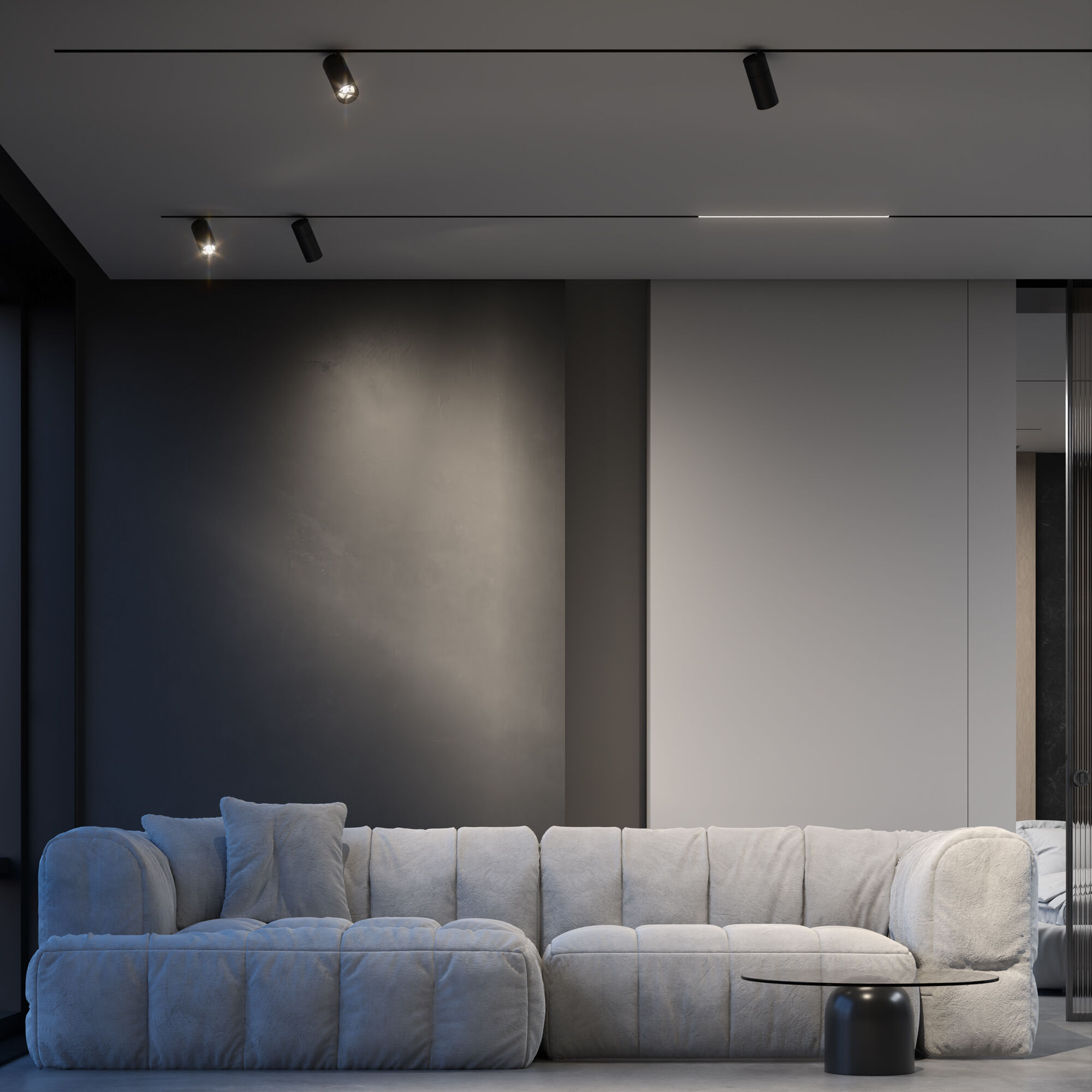 Slim Magnetic Трековый поворотный светильник 13W 4000K Kars черный