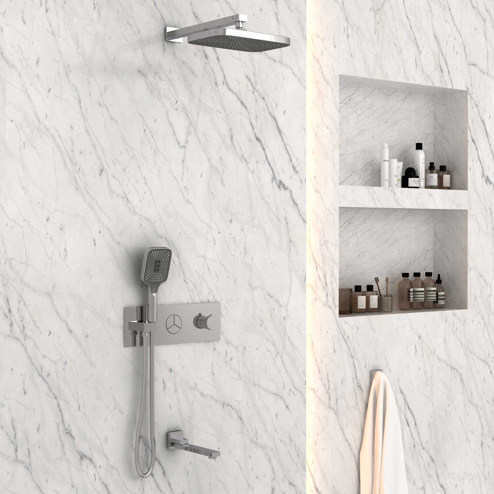 Душевая система Vincea VSFW-432T1CH встраиваемая в стену цвет хром