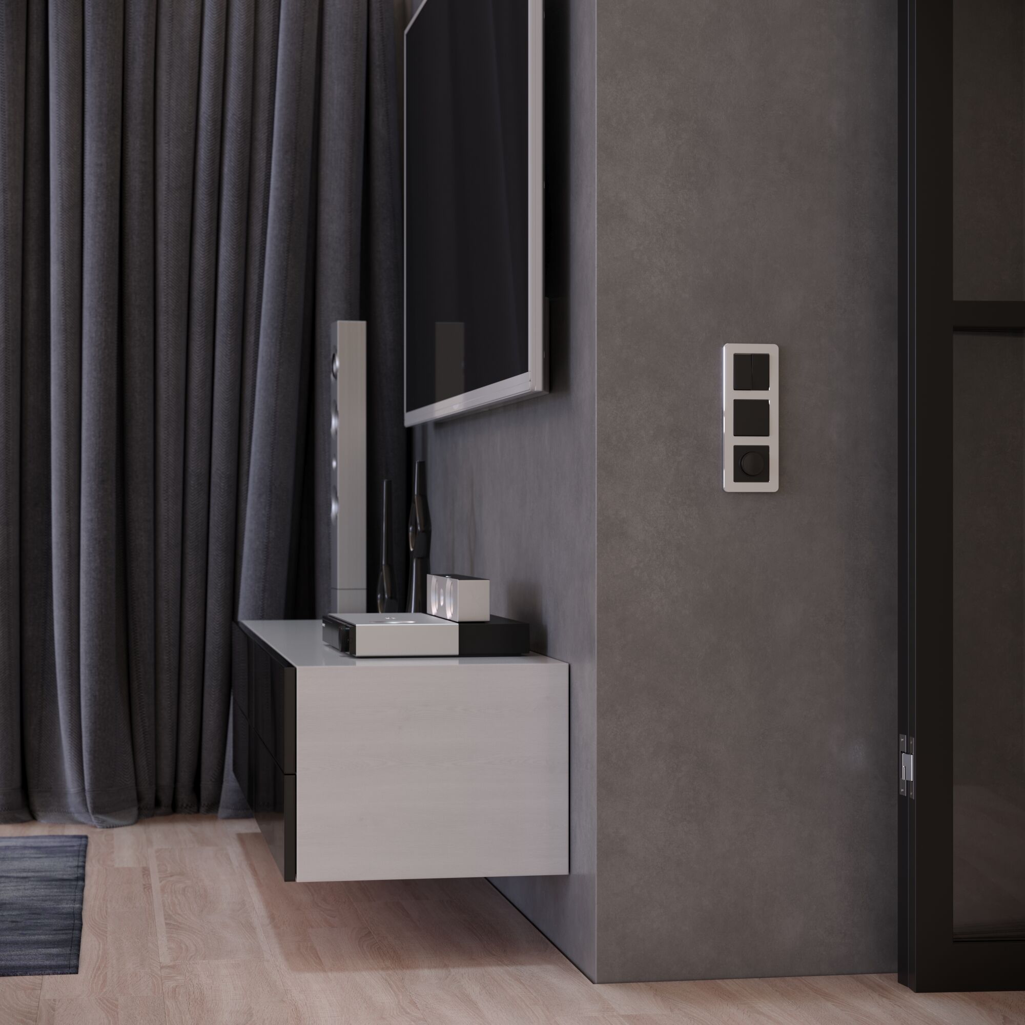 Рамка на 3 поста Platinum алюминий Werkel