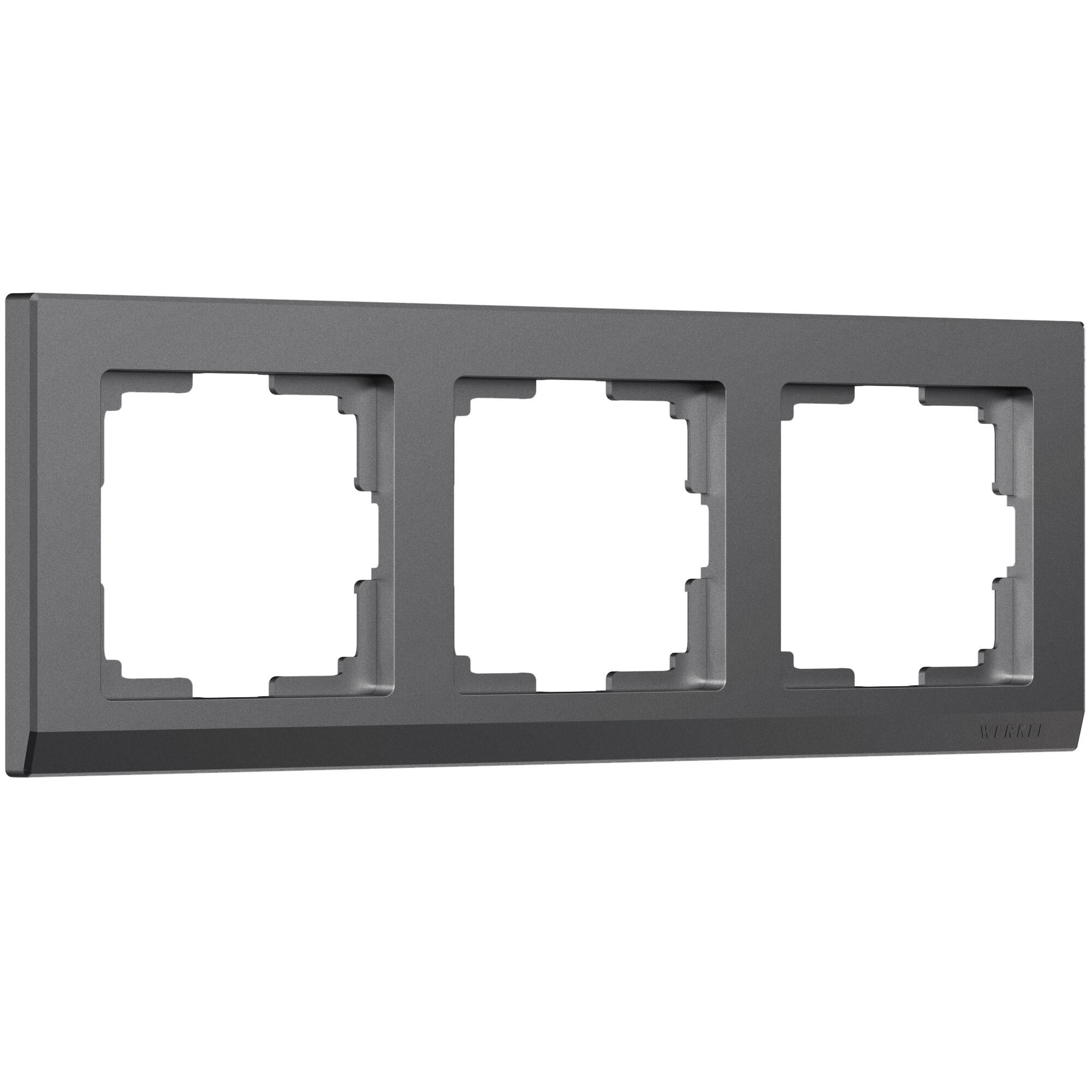 Рамка на 3 поста Stark (графит матовый) Werkel