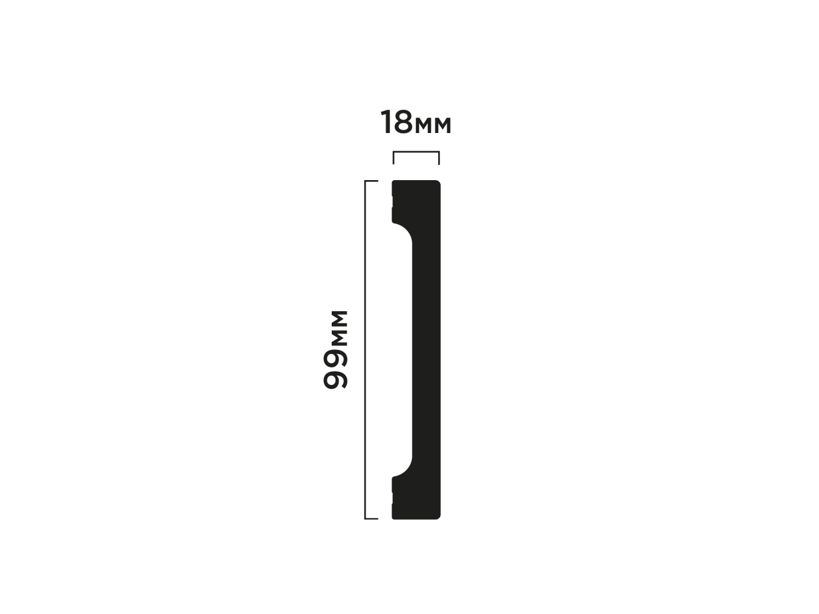Напольный плинтус B99V1 HIWOOD